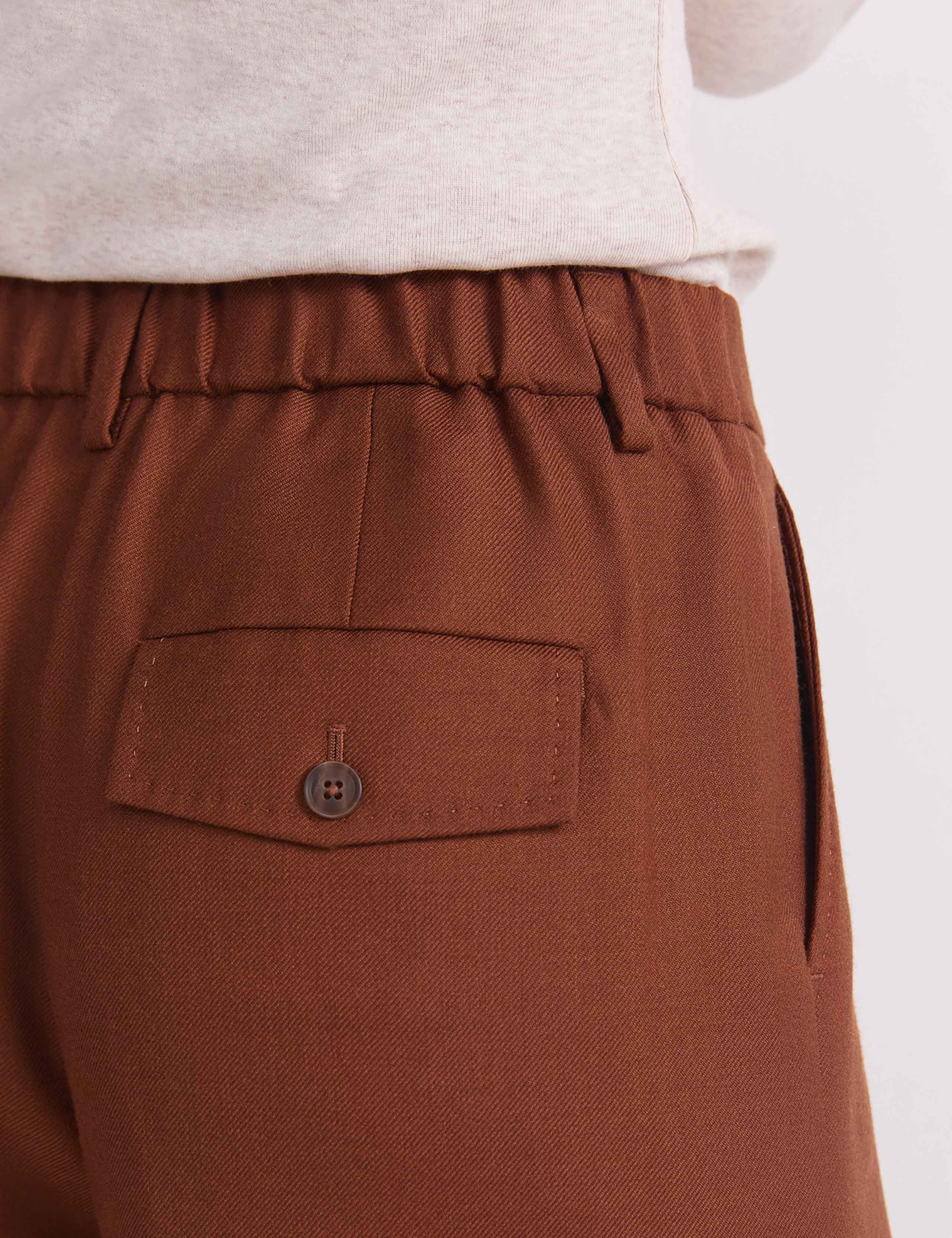Wool Rich Pleat Front Straight Leg Trousers 5 of 5