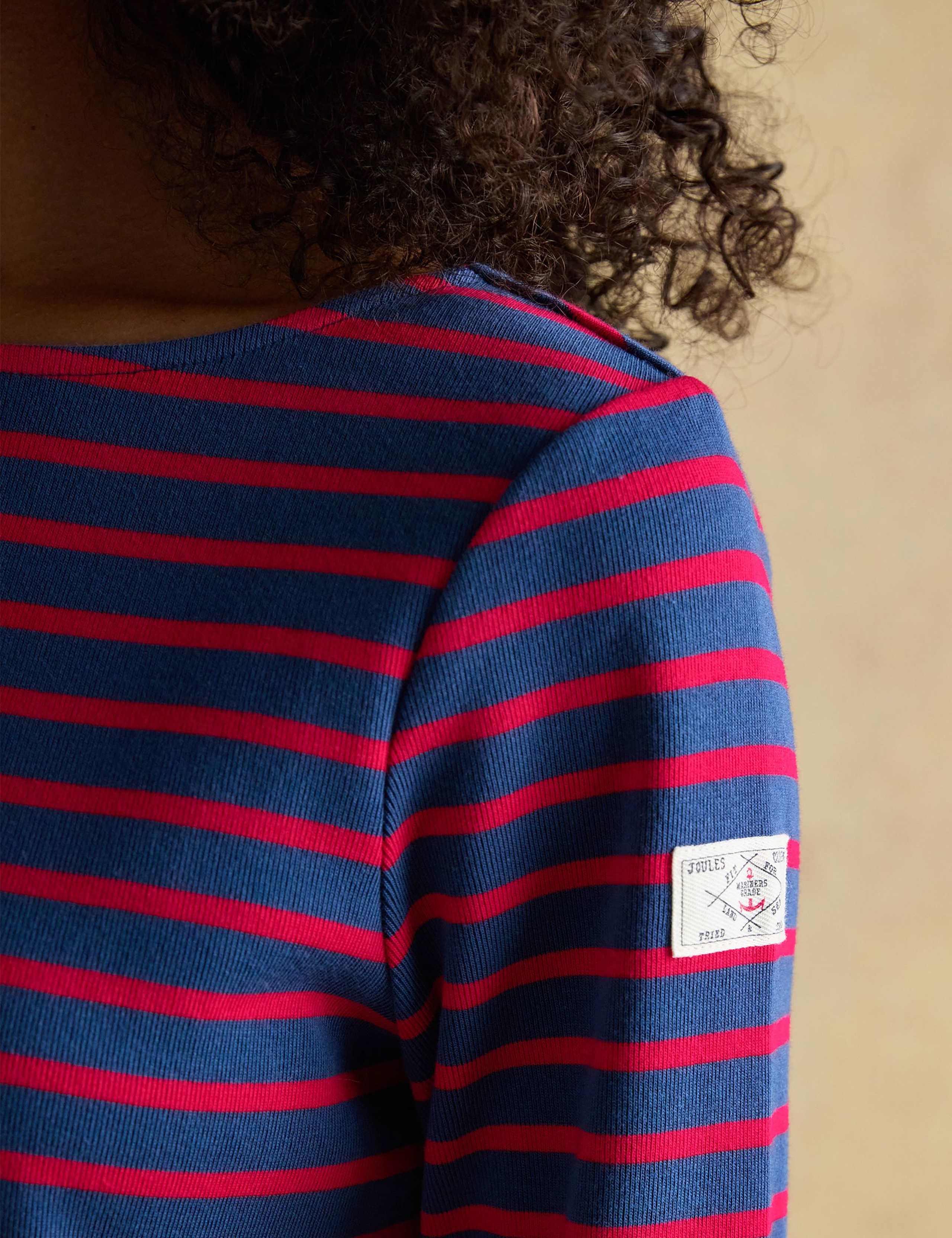 Pure Cotton Striped Slash Neck Top 6 of 7