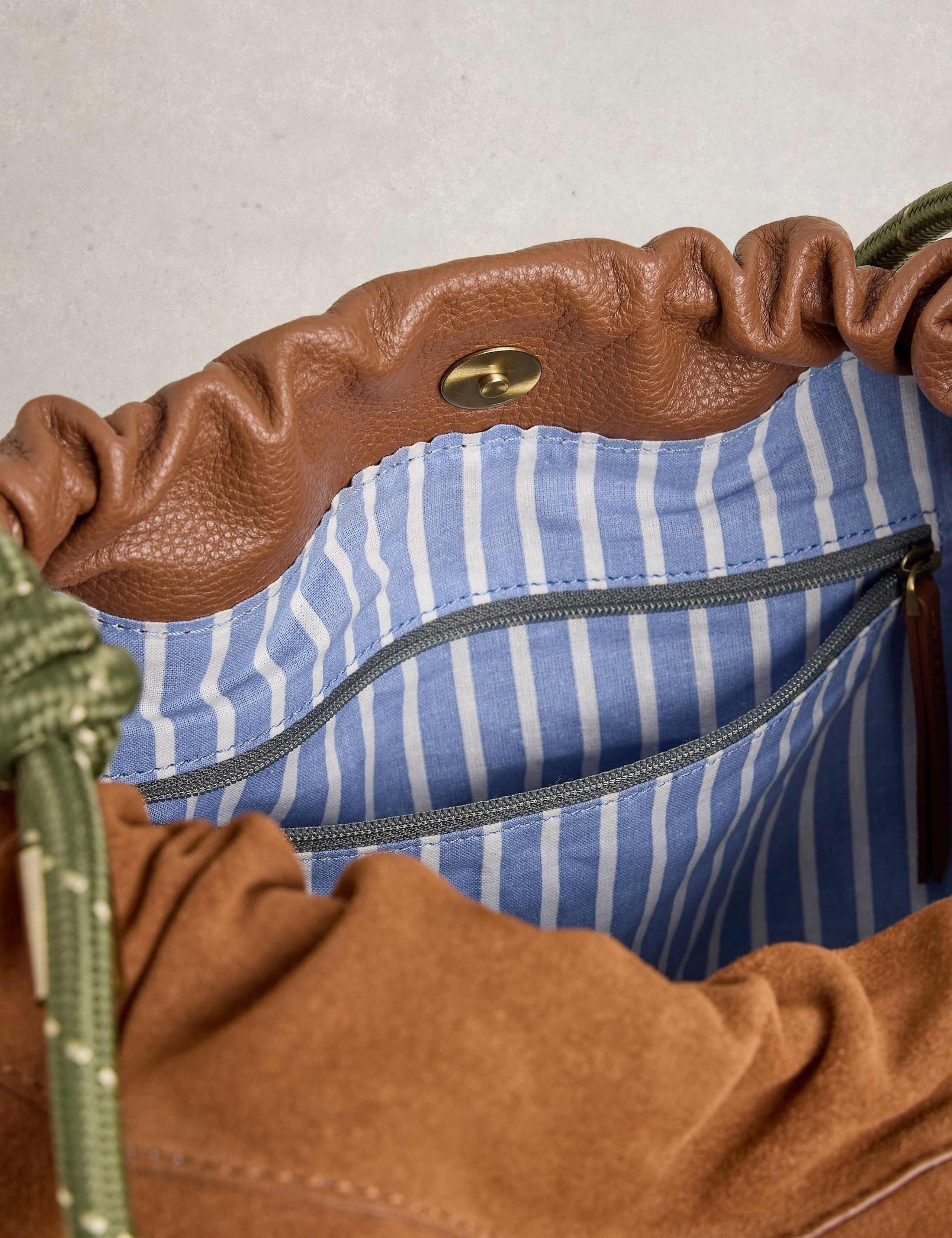 Leather Woven Knotted Detail Shoulder Bag 2 of 4