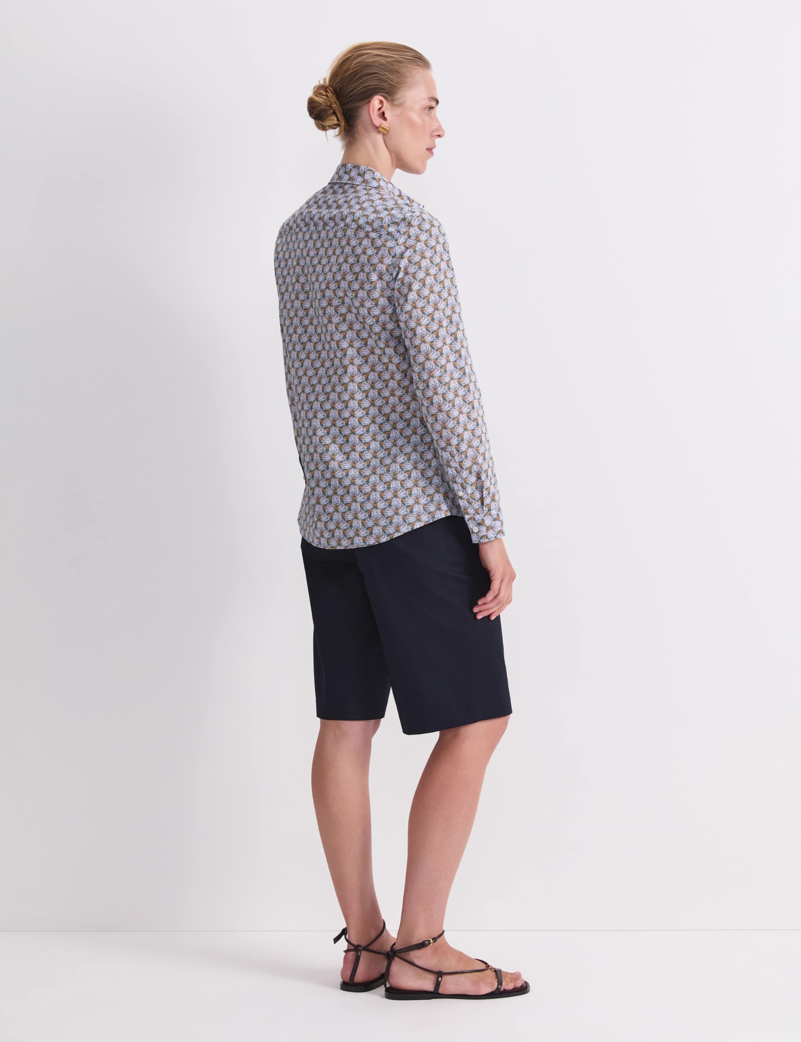 Pure Cotton Floral Button Through Shirt 3 of 7