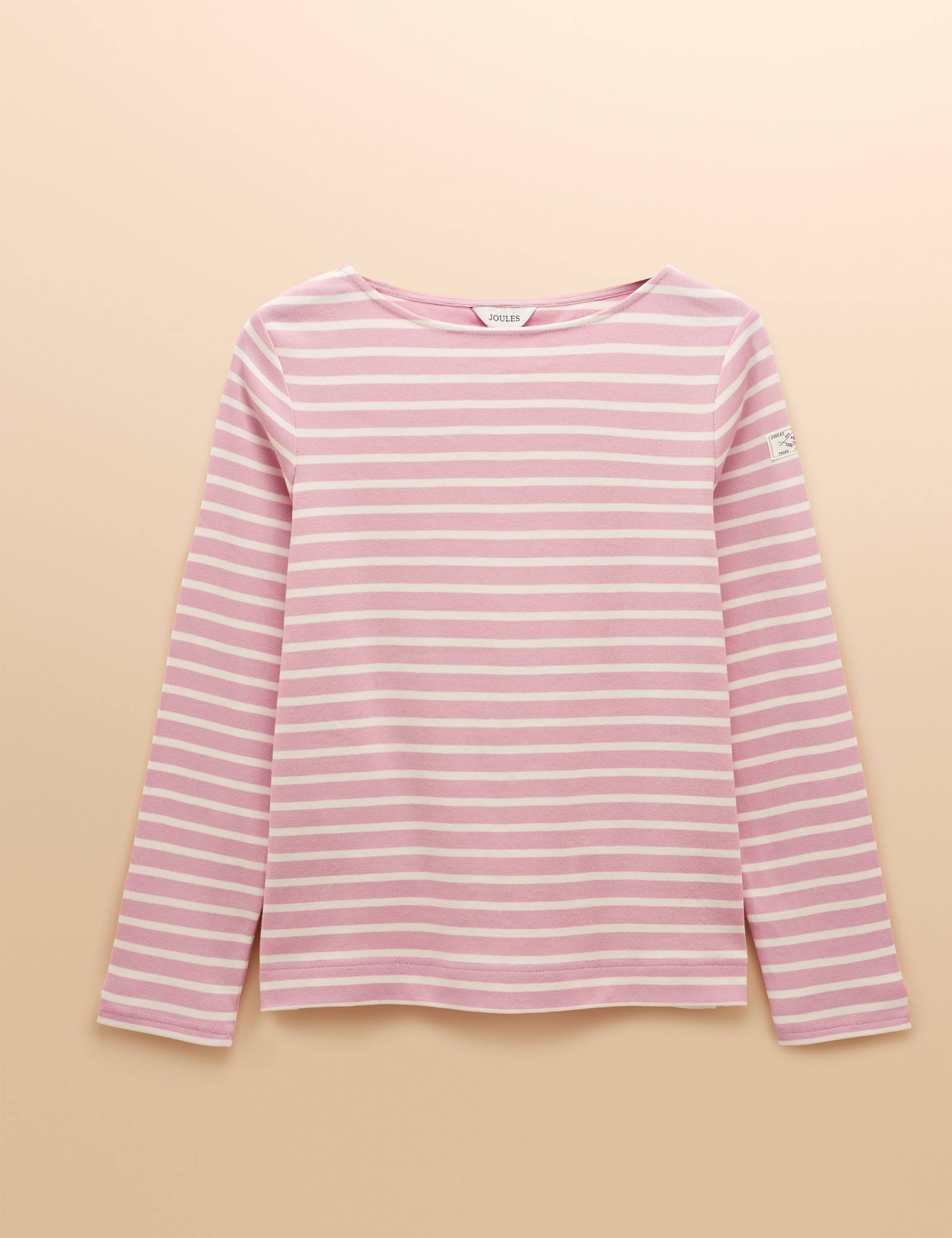 Pure Cotton Striped Slash Neck Top 2 of 7