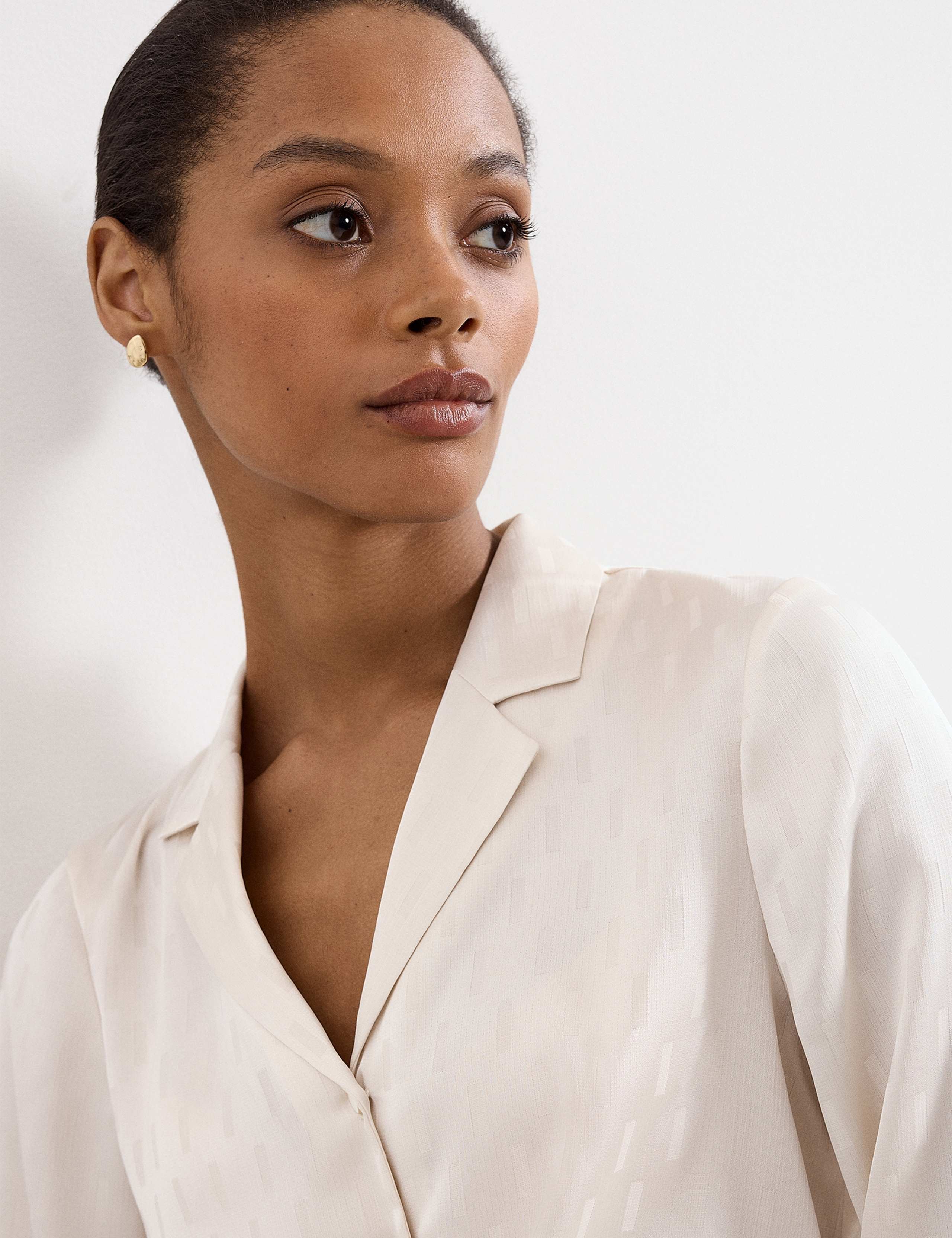 Jacquard Button Through Blouse 3 of 7
