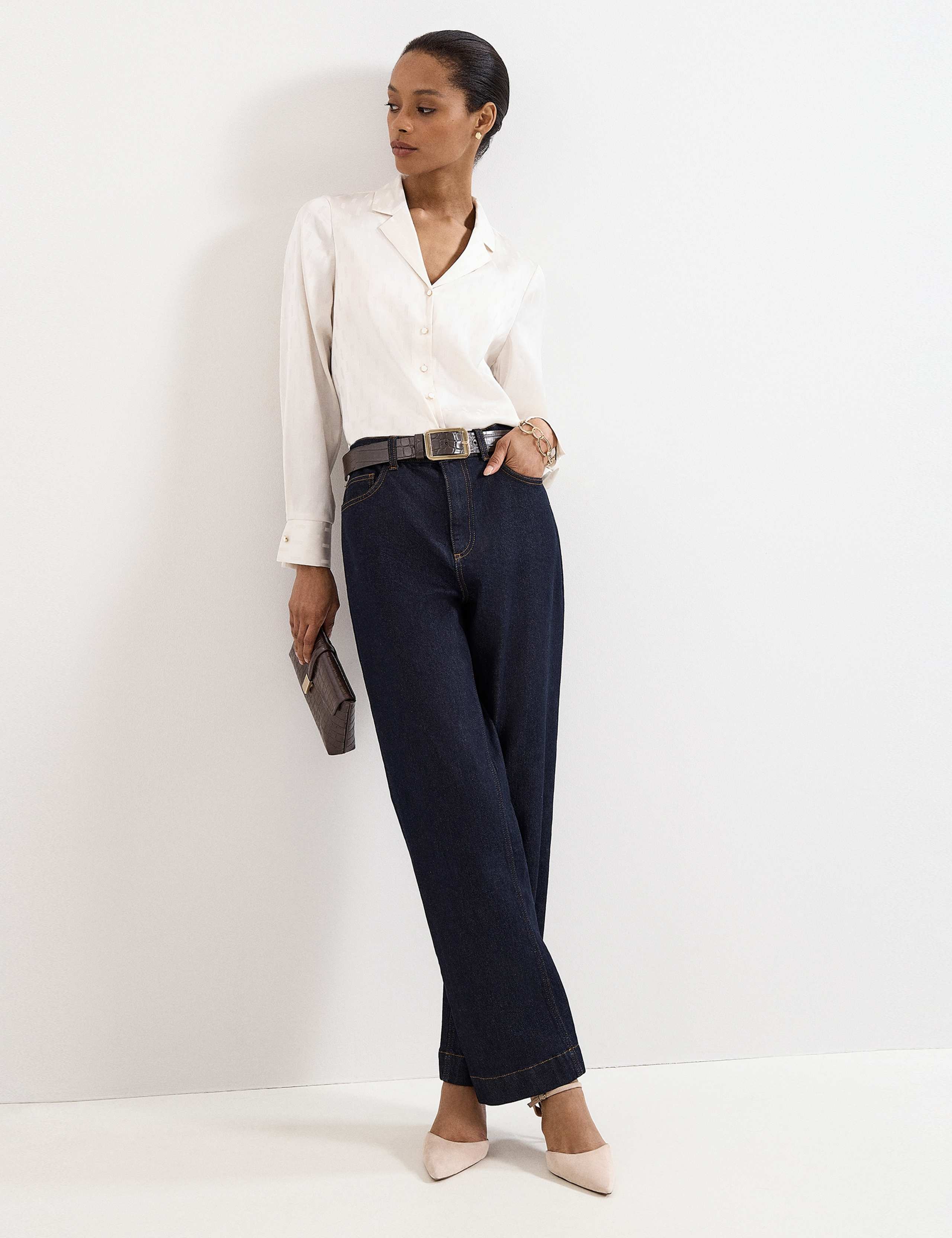 Jacquard Button Through Blouse 4 of 7