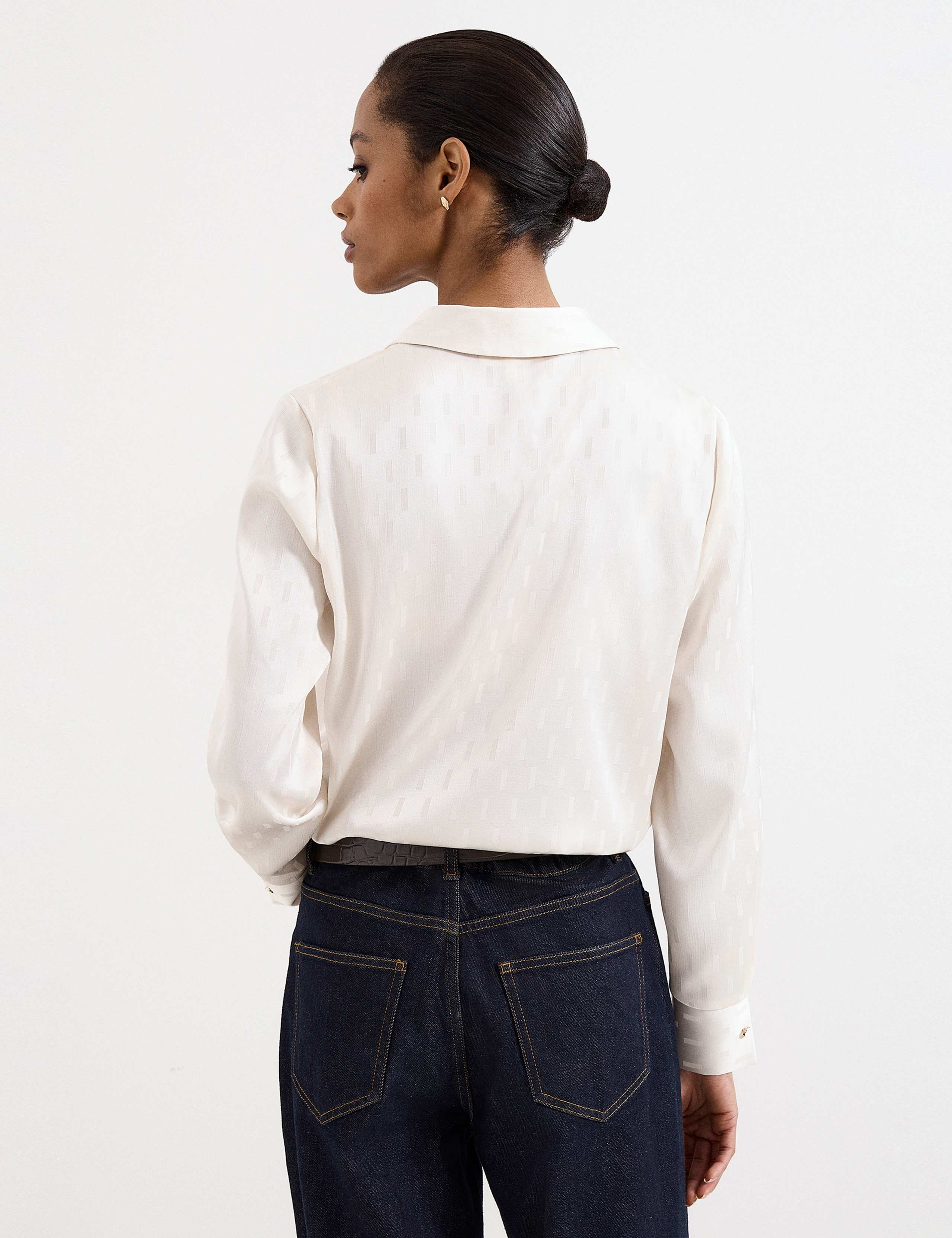 Jacquard Button Through Blouse 6 of 7