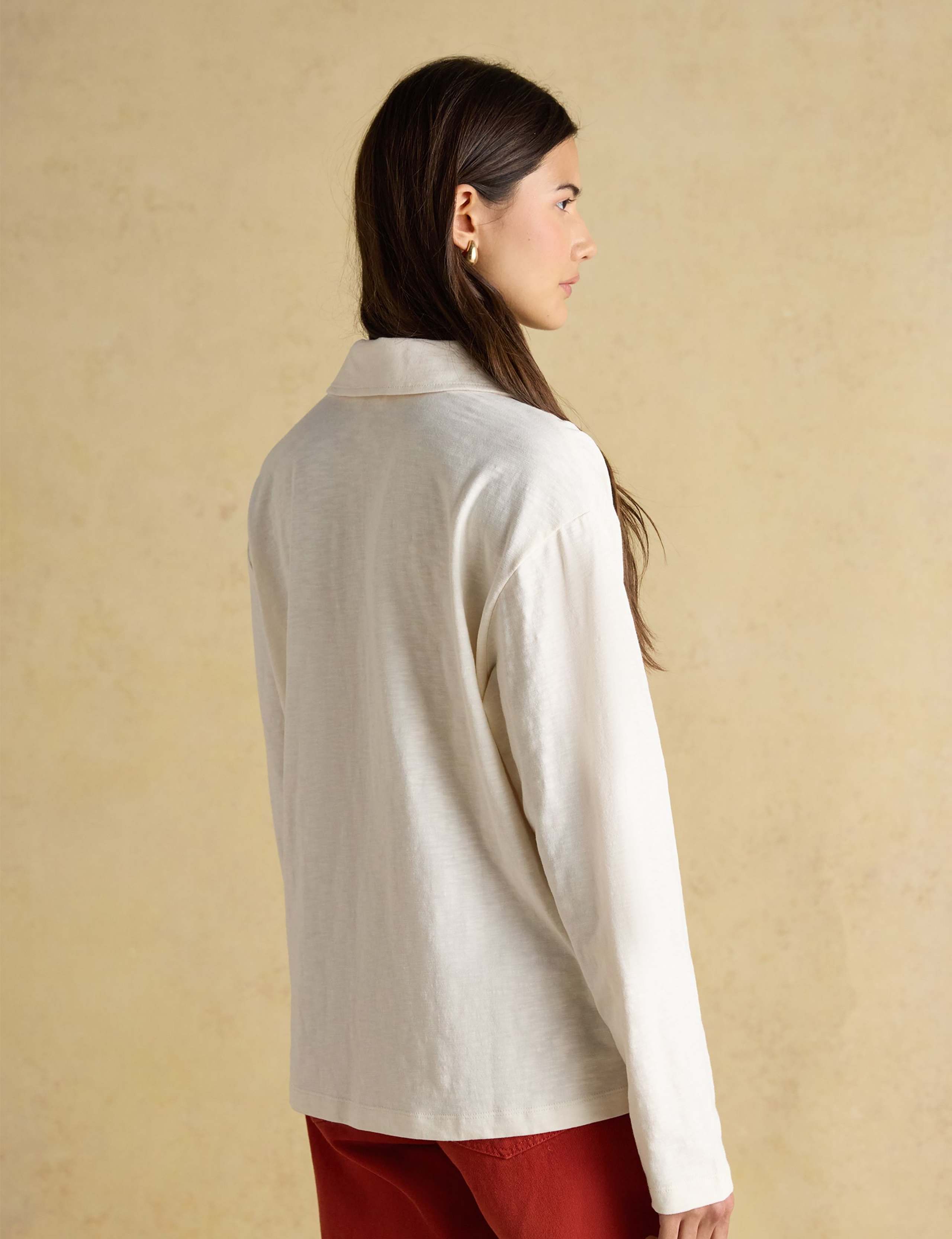 Pure Cotton Collared Long Sleeve Top 4 of 6