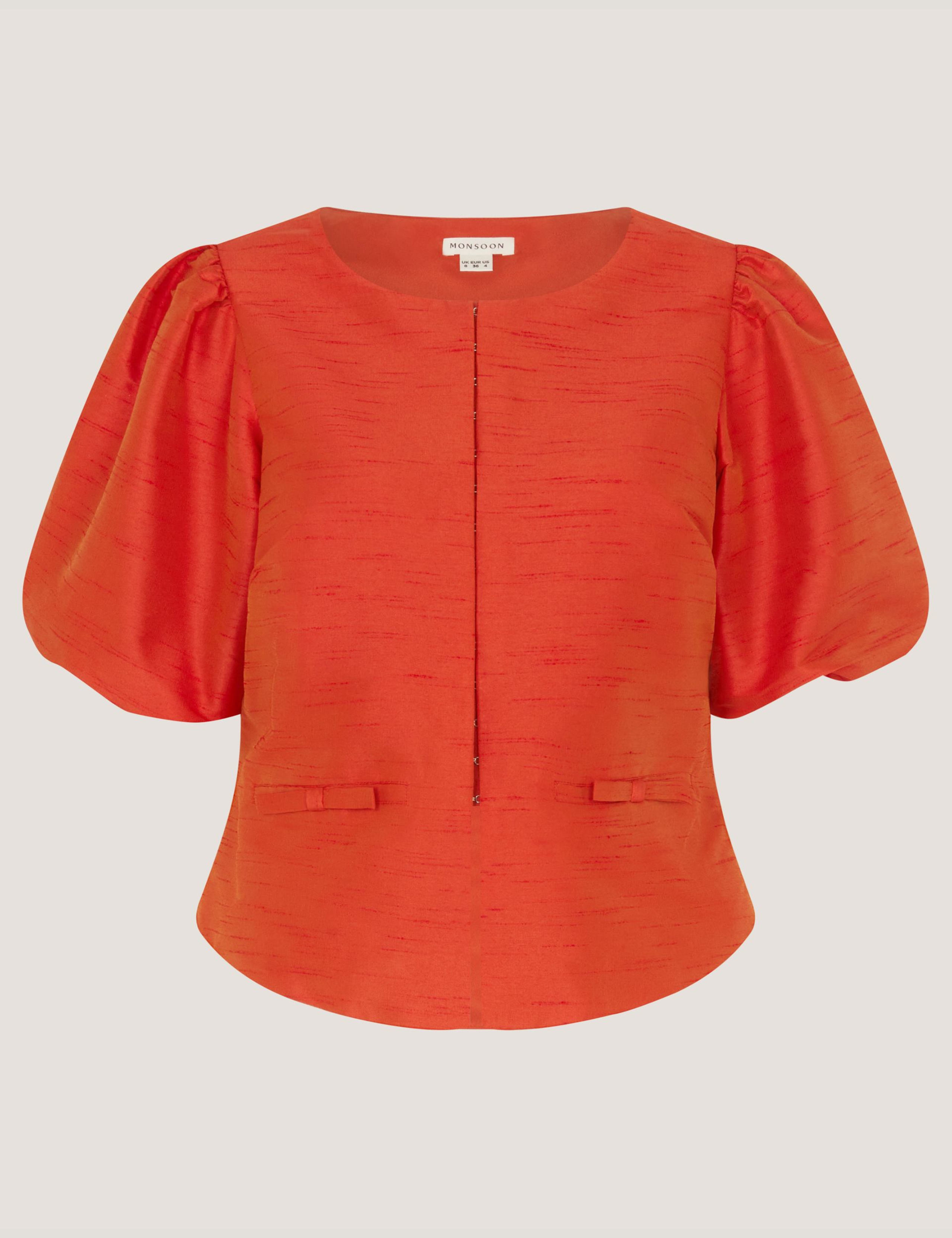 Bow Pocket Puff Sleeve Jacket 3 of 5