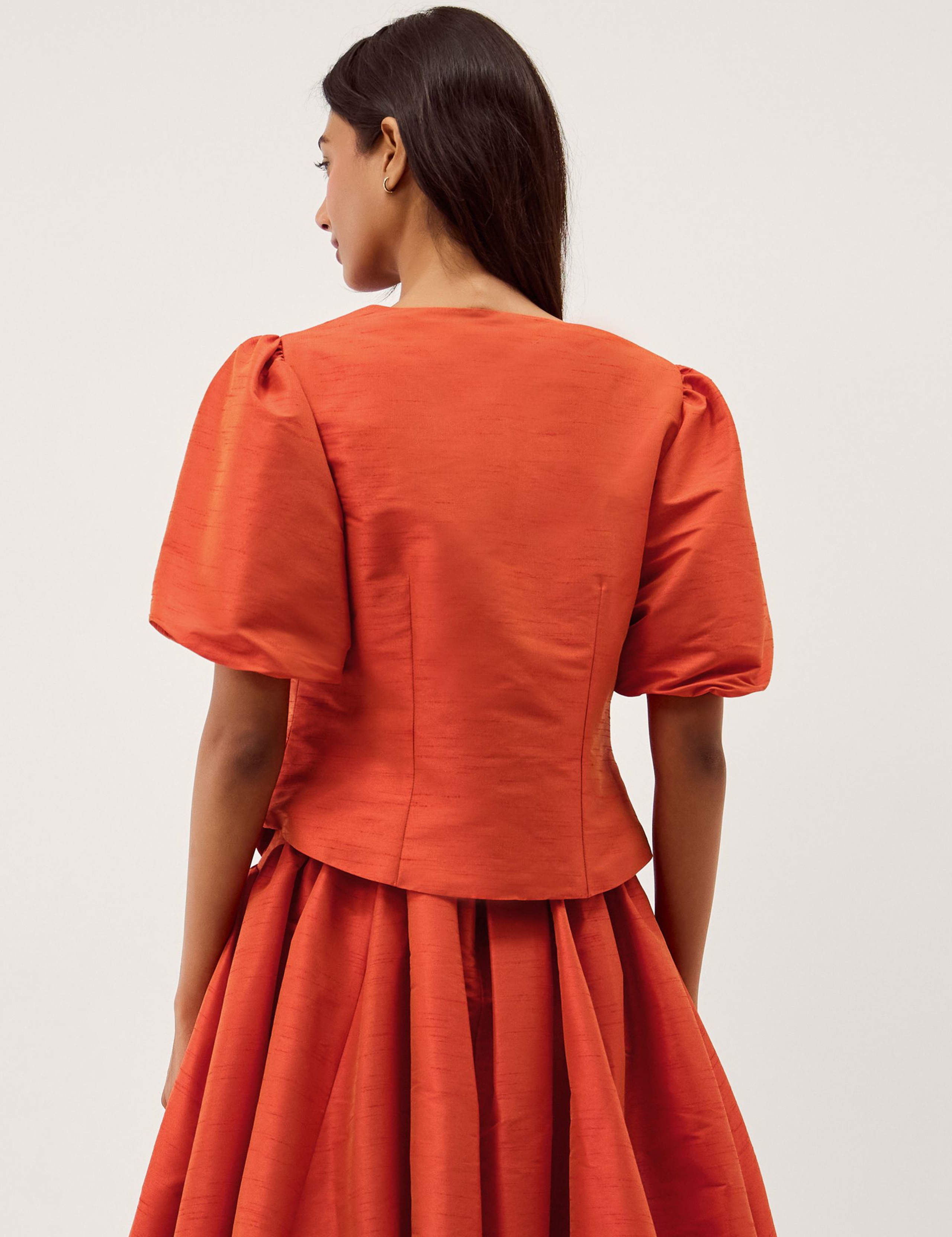 Bow Pocket Puff Sleeve Jacket 4 of 5