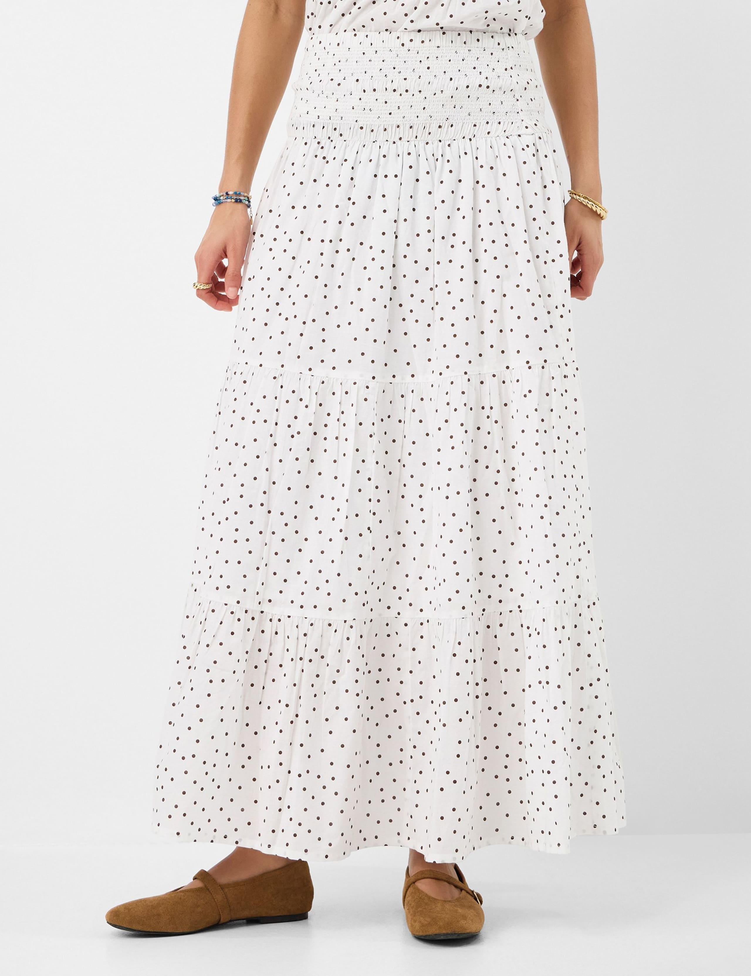 Pure Cotton Polka Dot Maxi Beach Skirt 3 of 5