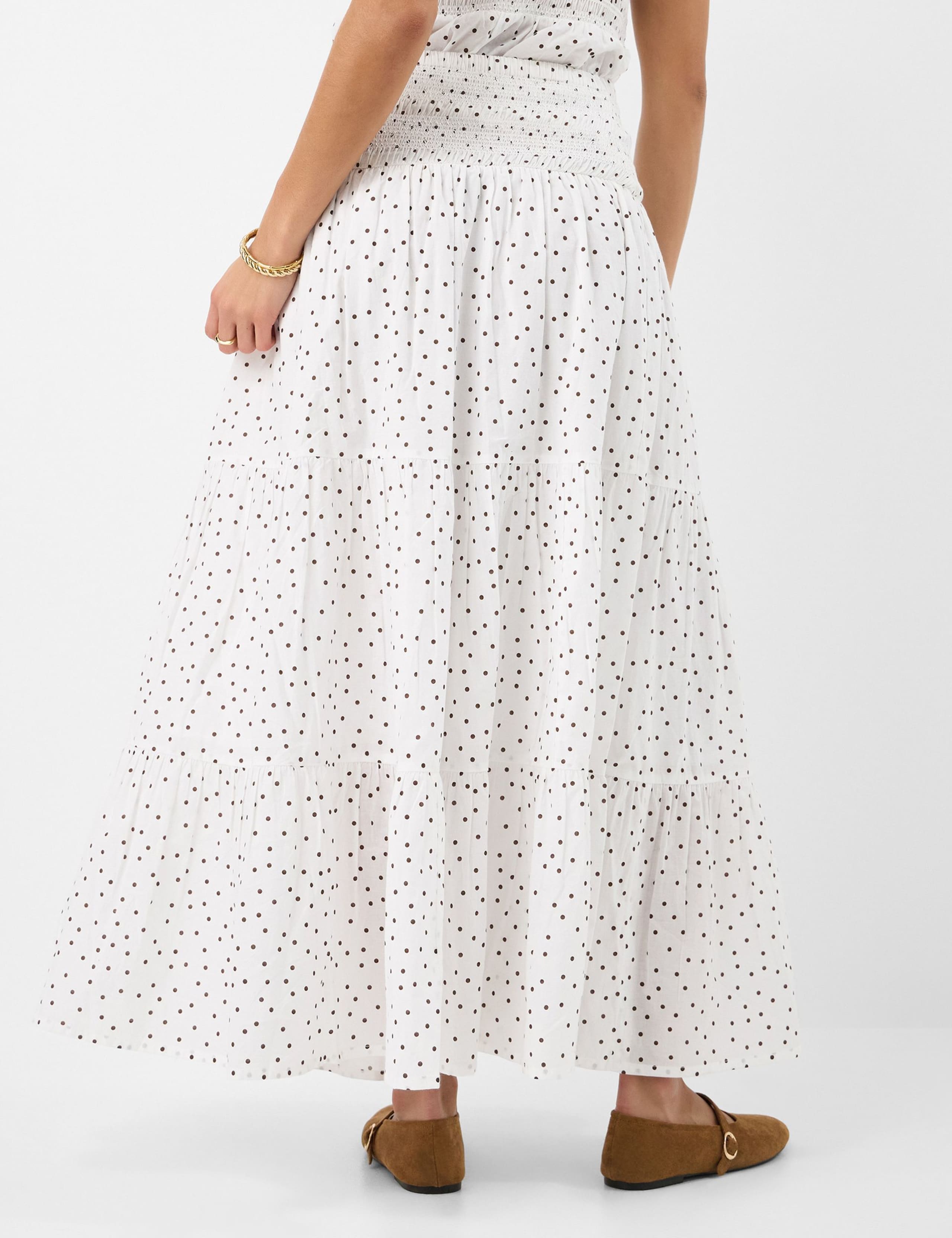 Pure Cotton Polka Dot Maxi Beach Skirt 4 of 5