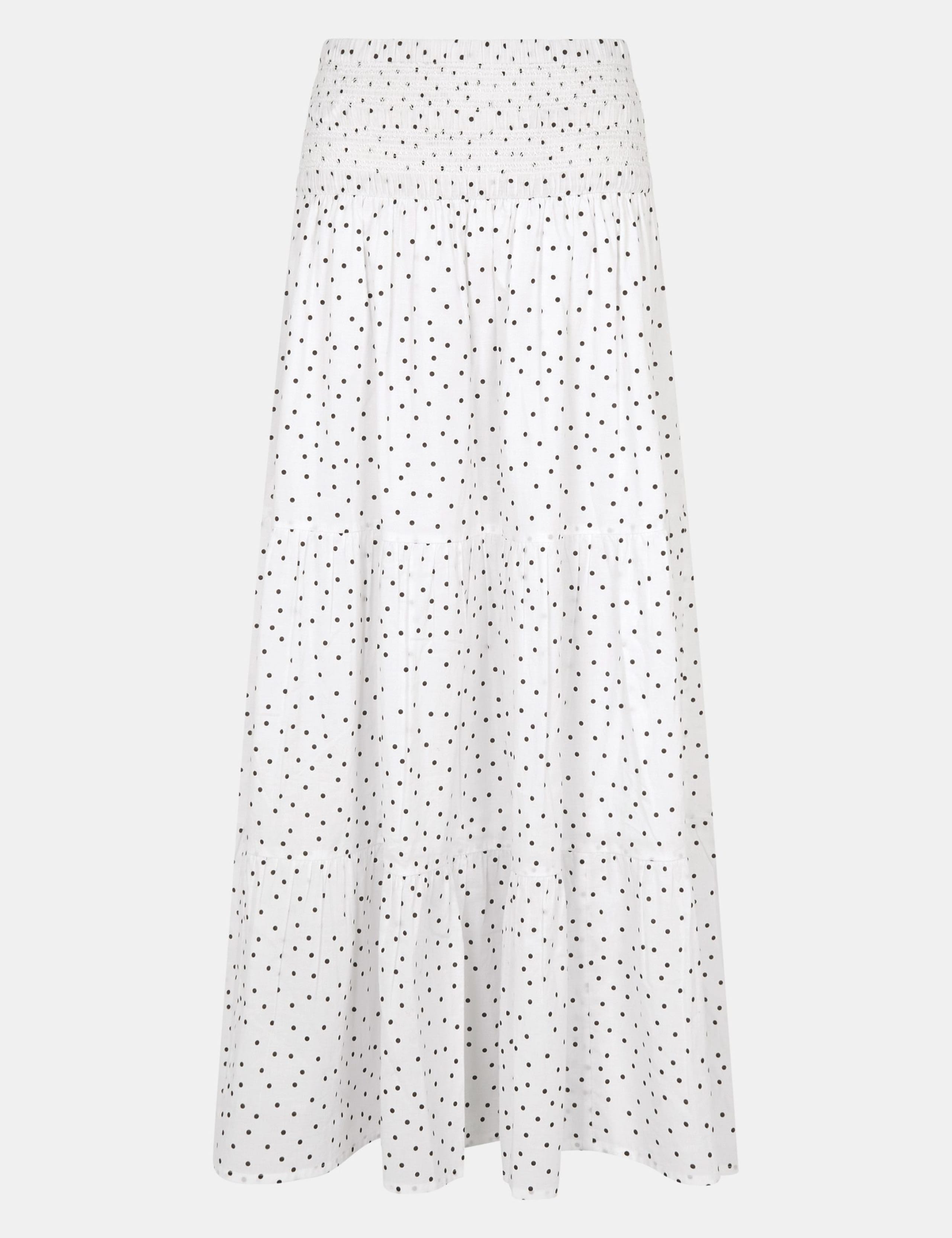 Pure Cotton Polka Dot Maxi Beach Skirt 2 of 5