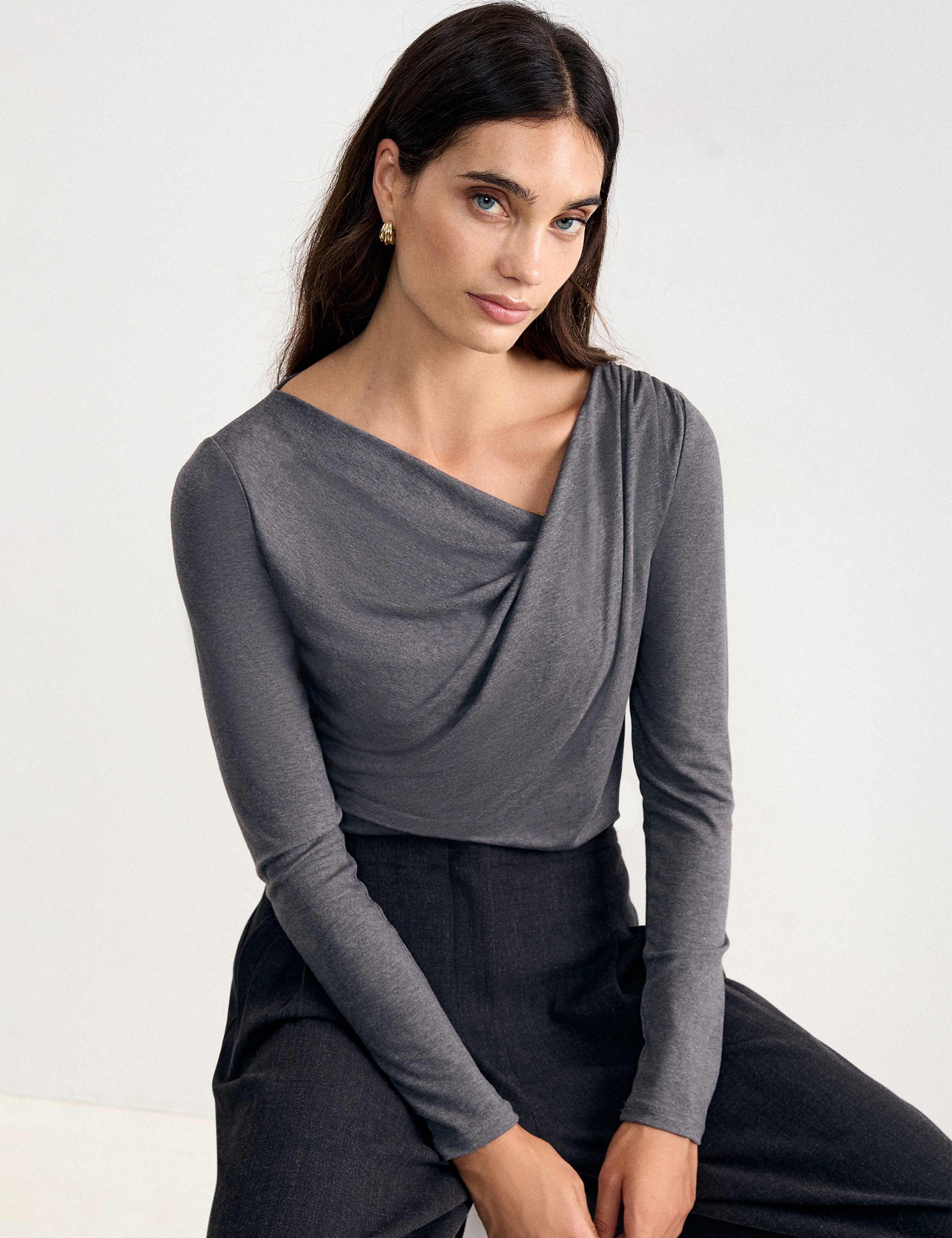 Ruched Cowl Neck Blouse 5 of 7