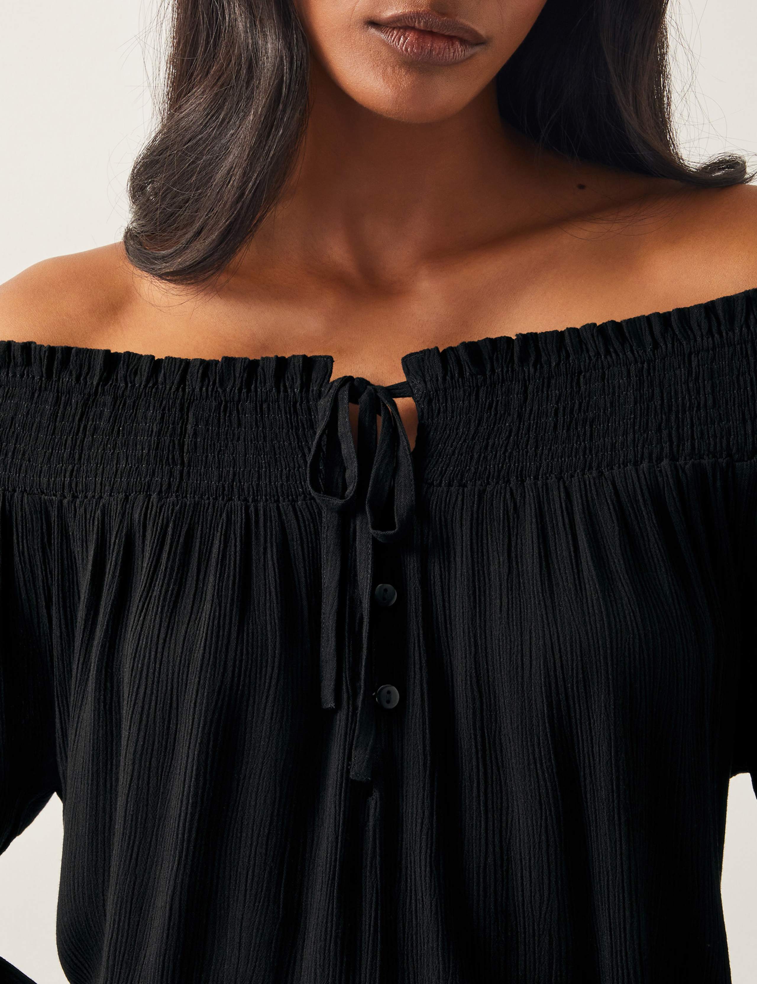 Smocked Off The Shoulder Top 2 of 4