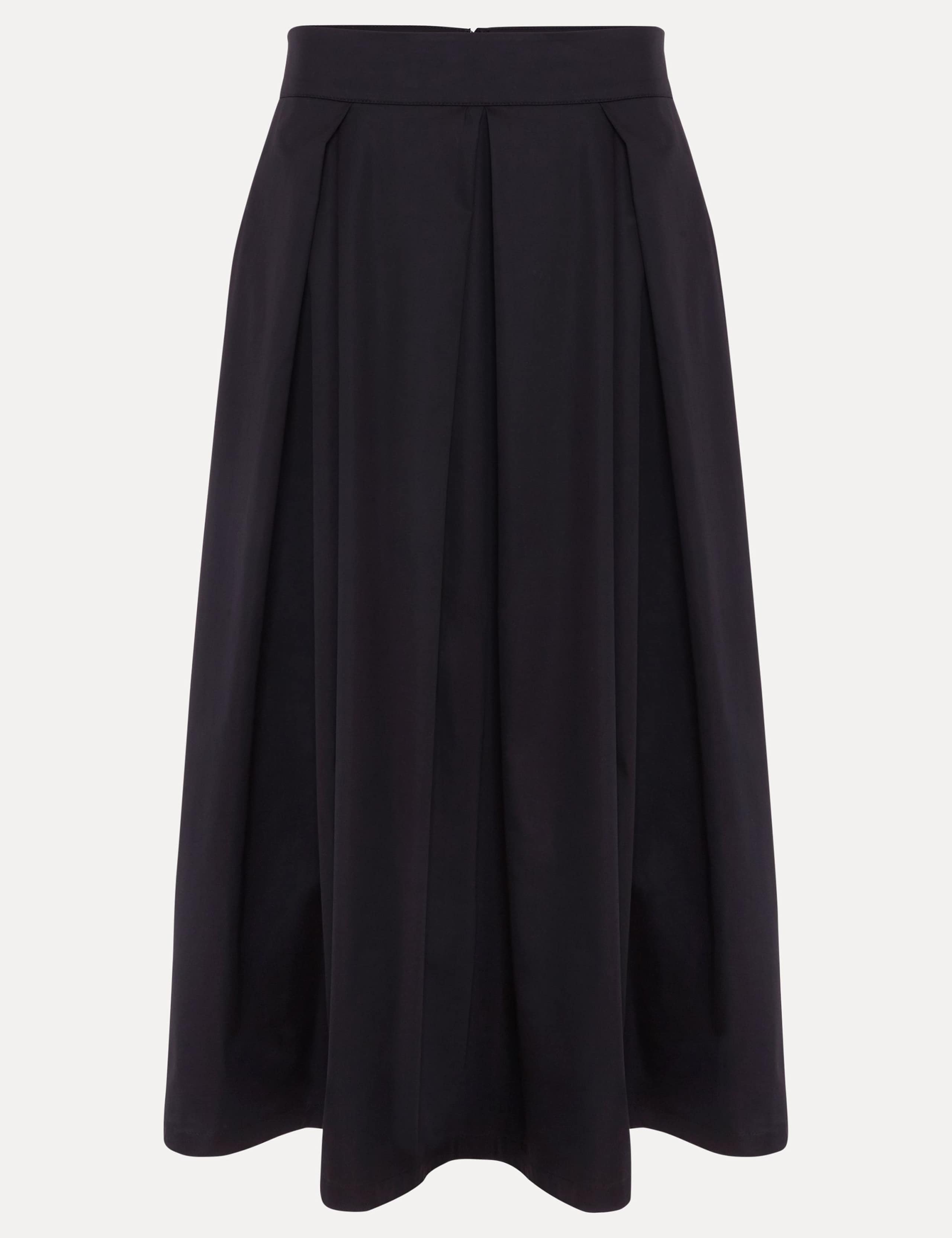 Cotton Rich Pleated Midi Skirt 2 of 6