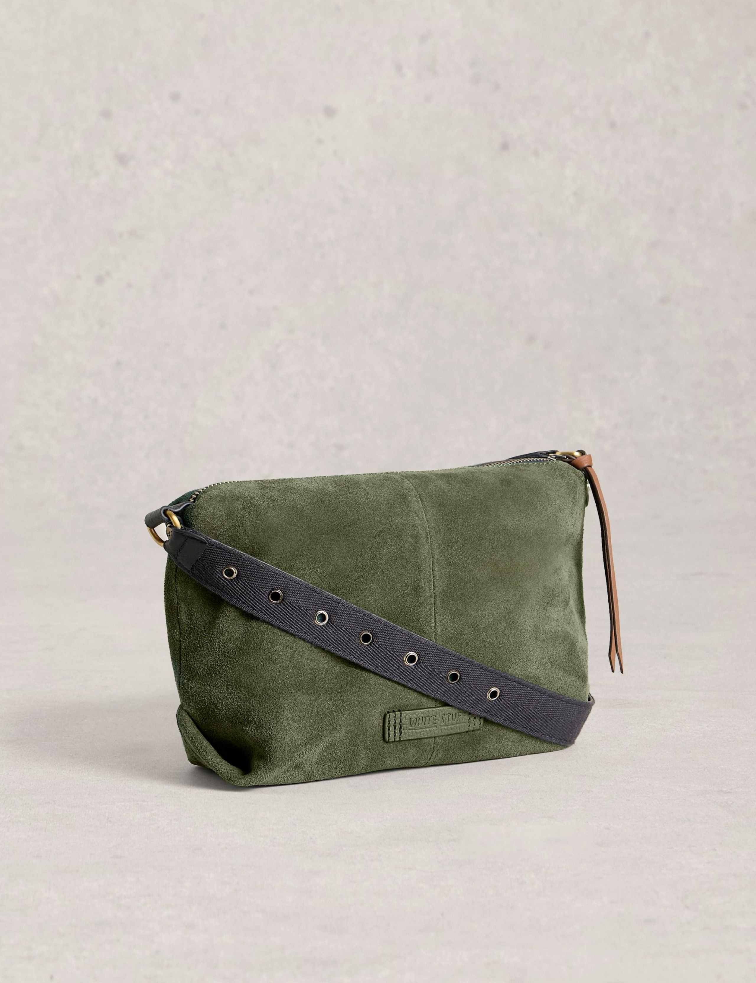 Suede Cross Body Bag 2 of 4
