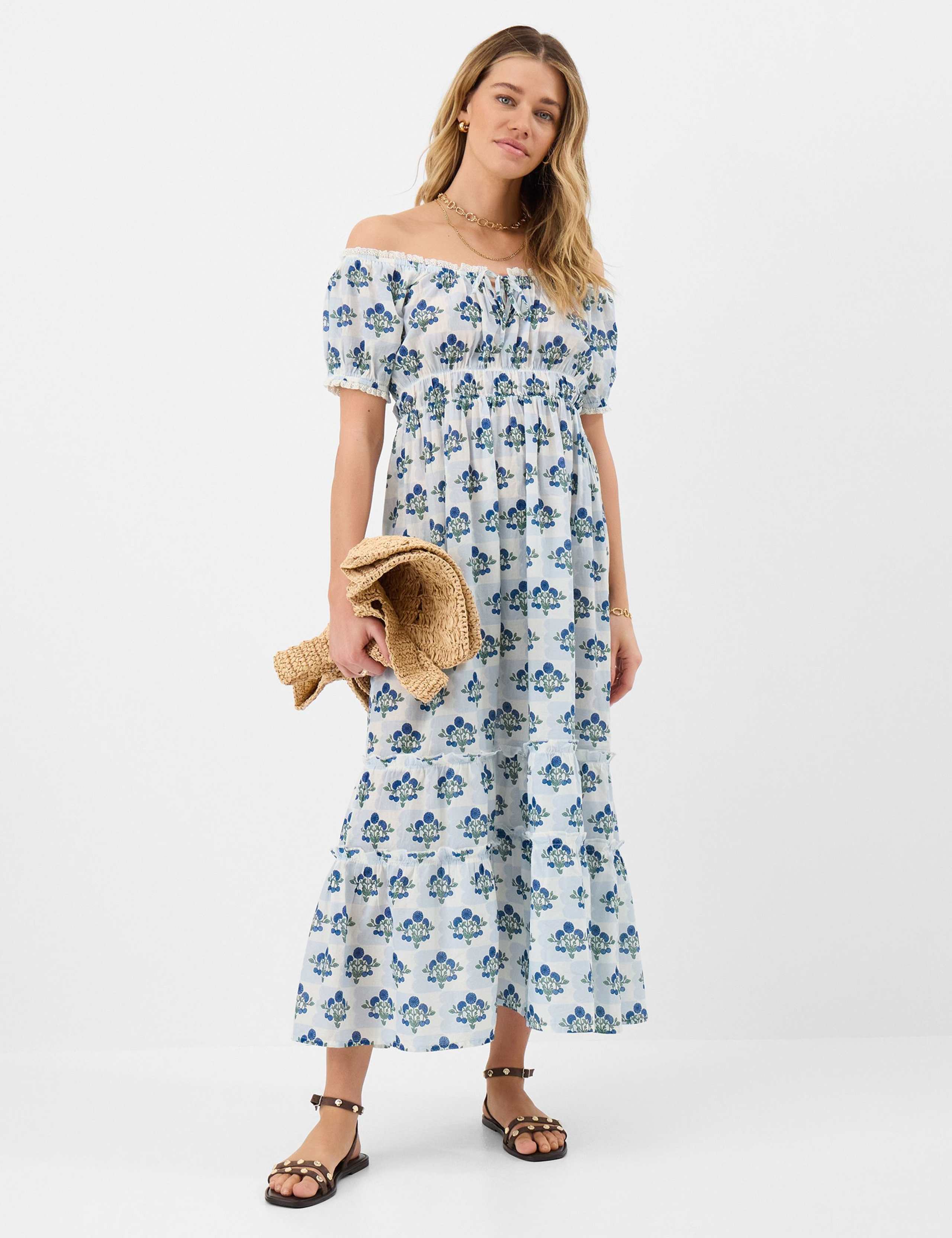 Pure Cotton Floral Midaxi Beach Dress 3 of 5