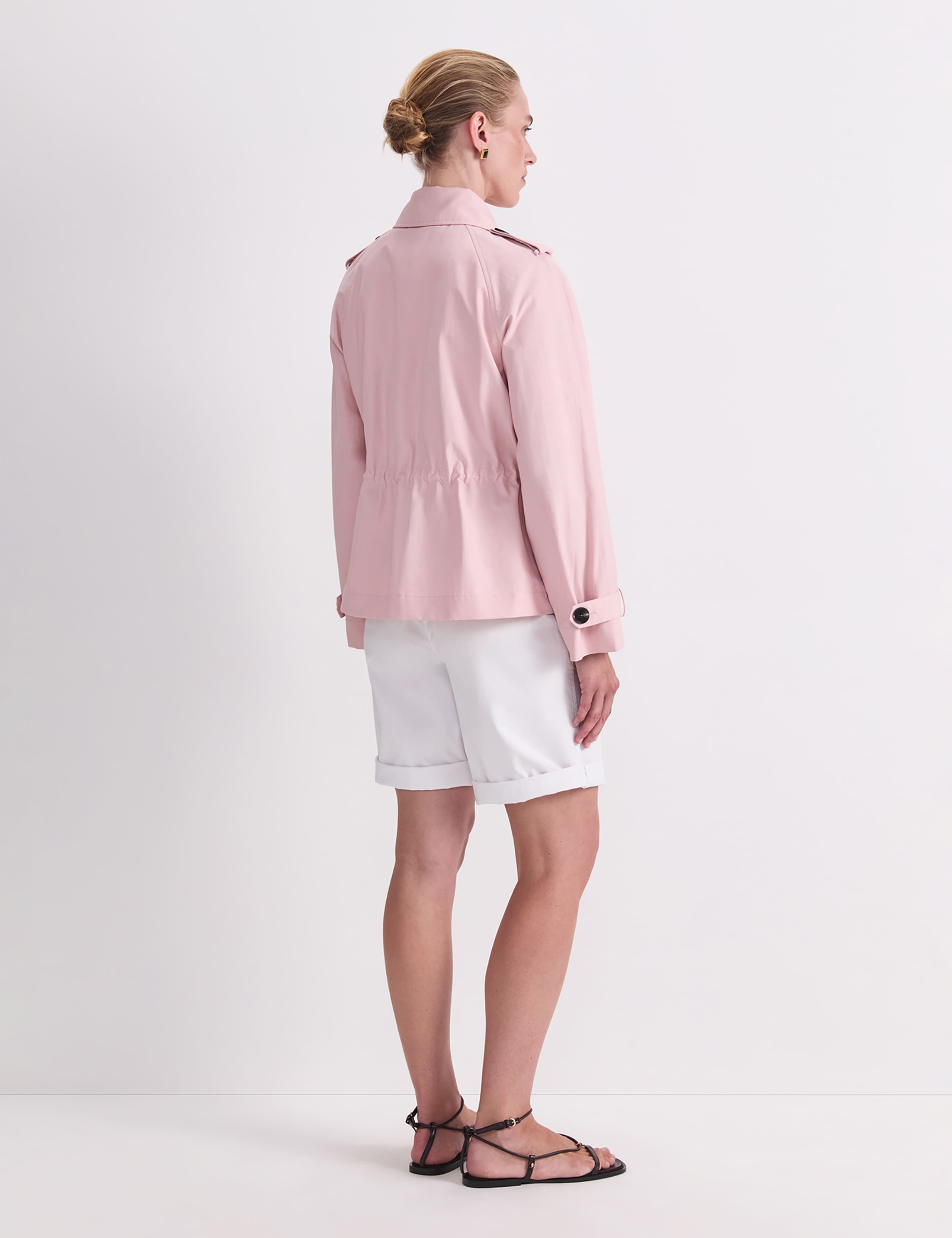 Cotton Rich Waisted Short Trench Coat 3 of 6