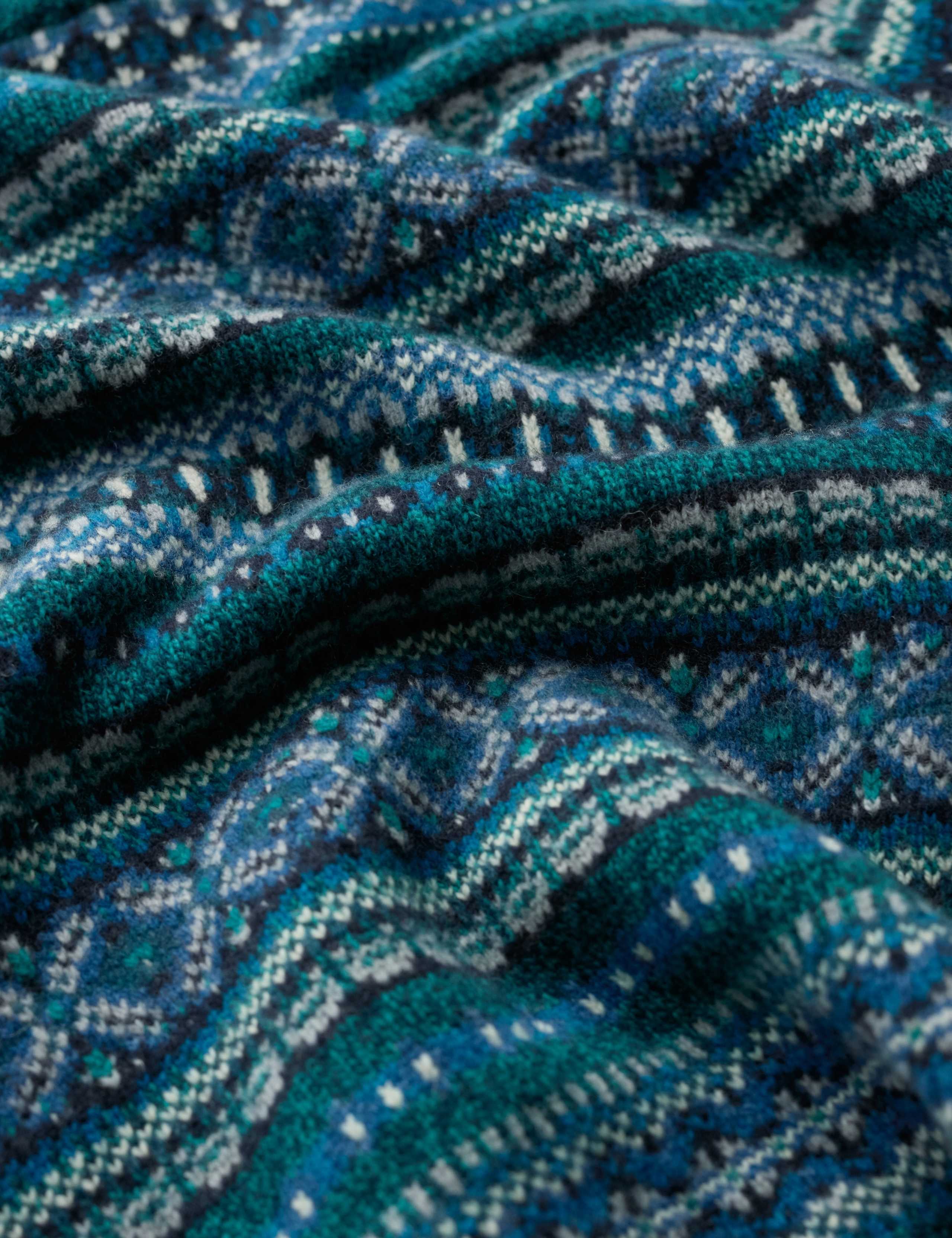 Merino Wool Rich Fairisle Round Neck Jumper 4 of 5