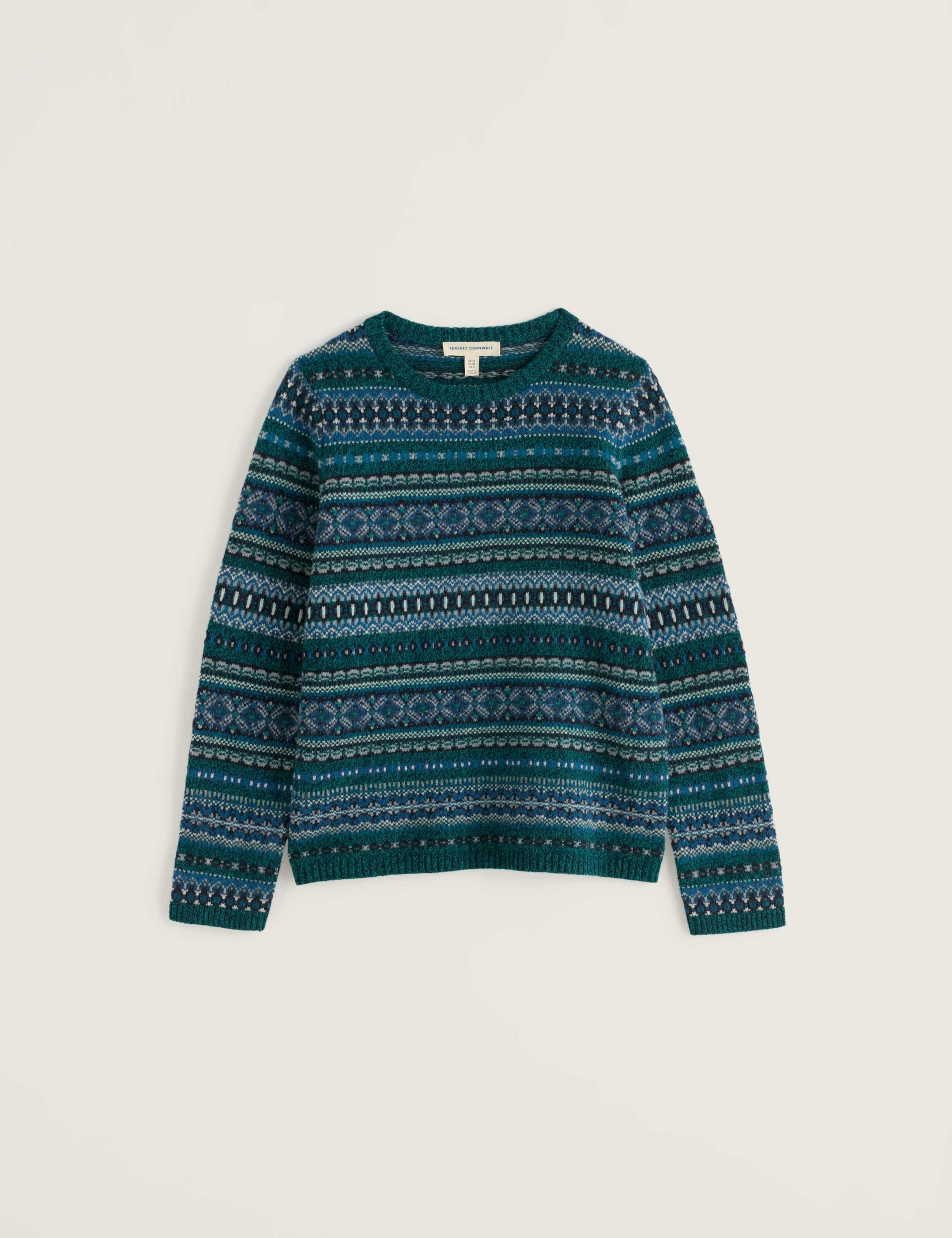 Merino Wool Rich Fairisle Round Neck Jumper 2 of 5
