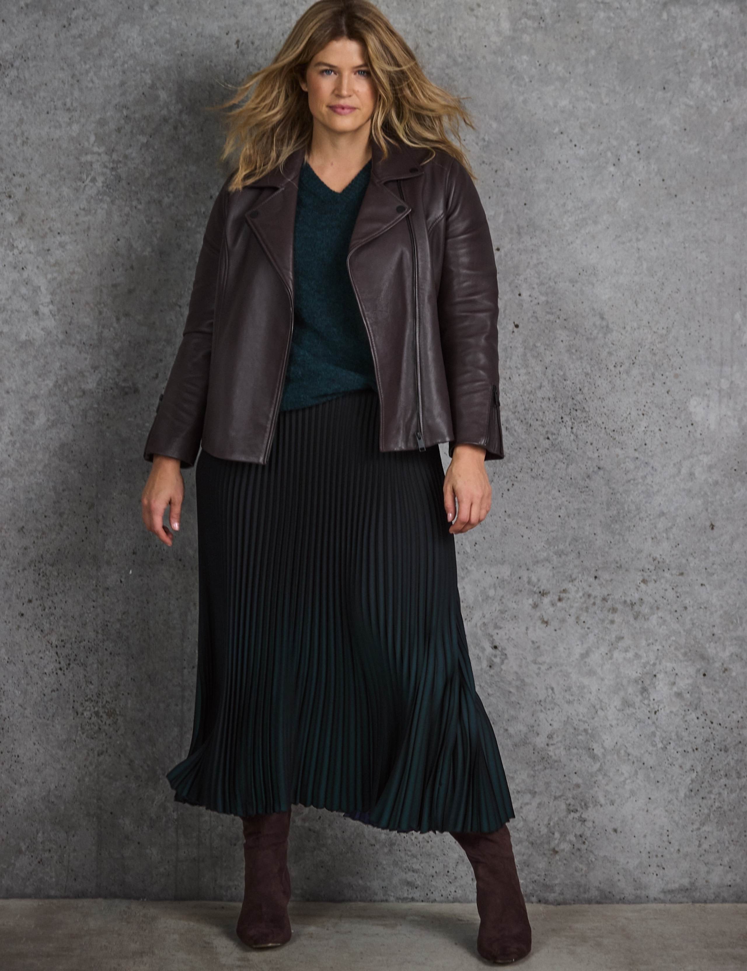 Ombré Plissé Midi Skirt 2 of 6