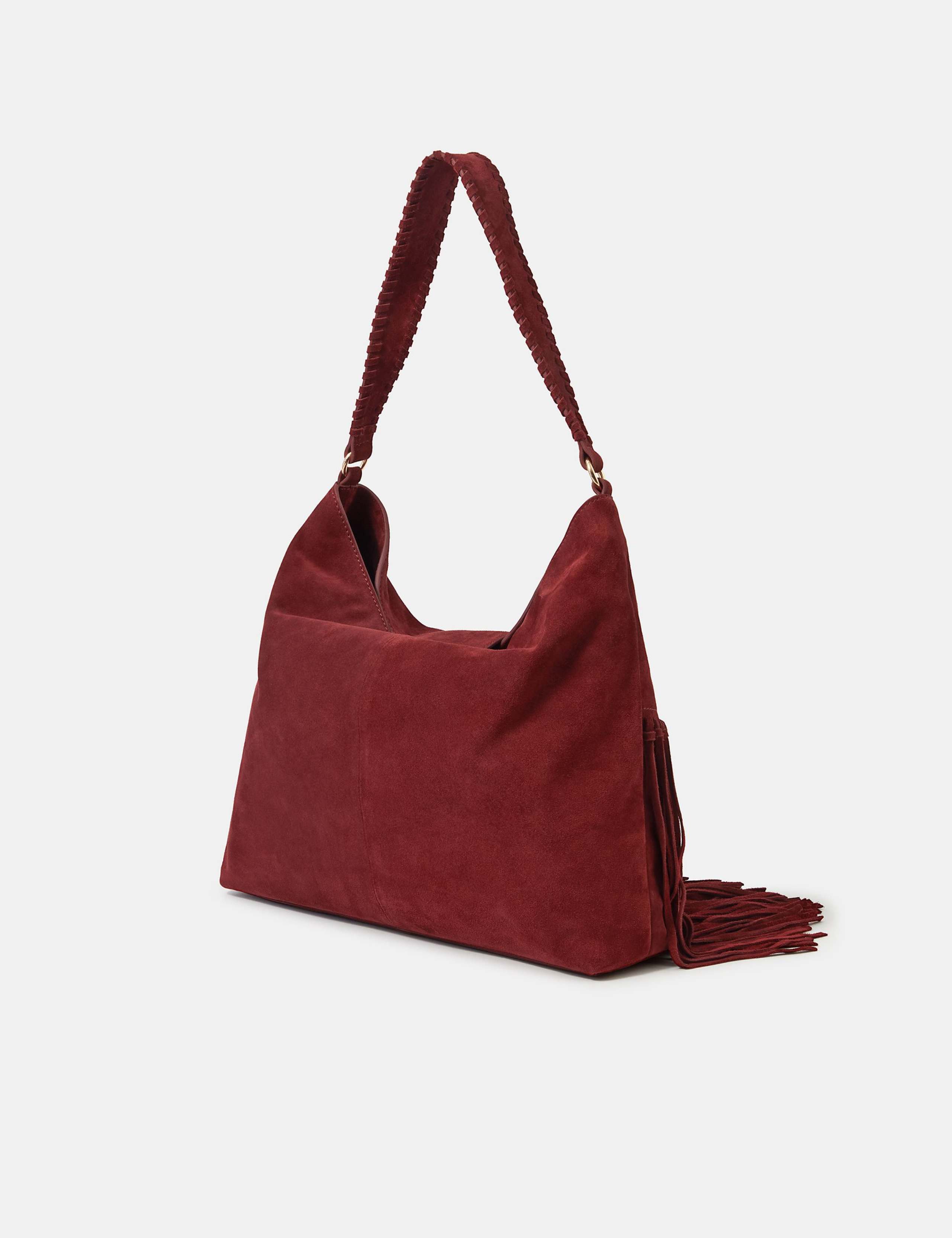 Suede Fringed Shoulder Bag 2 of 5