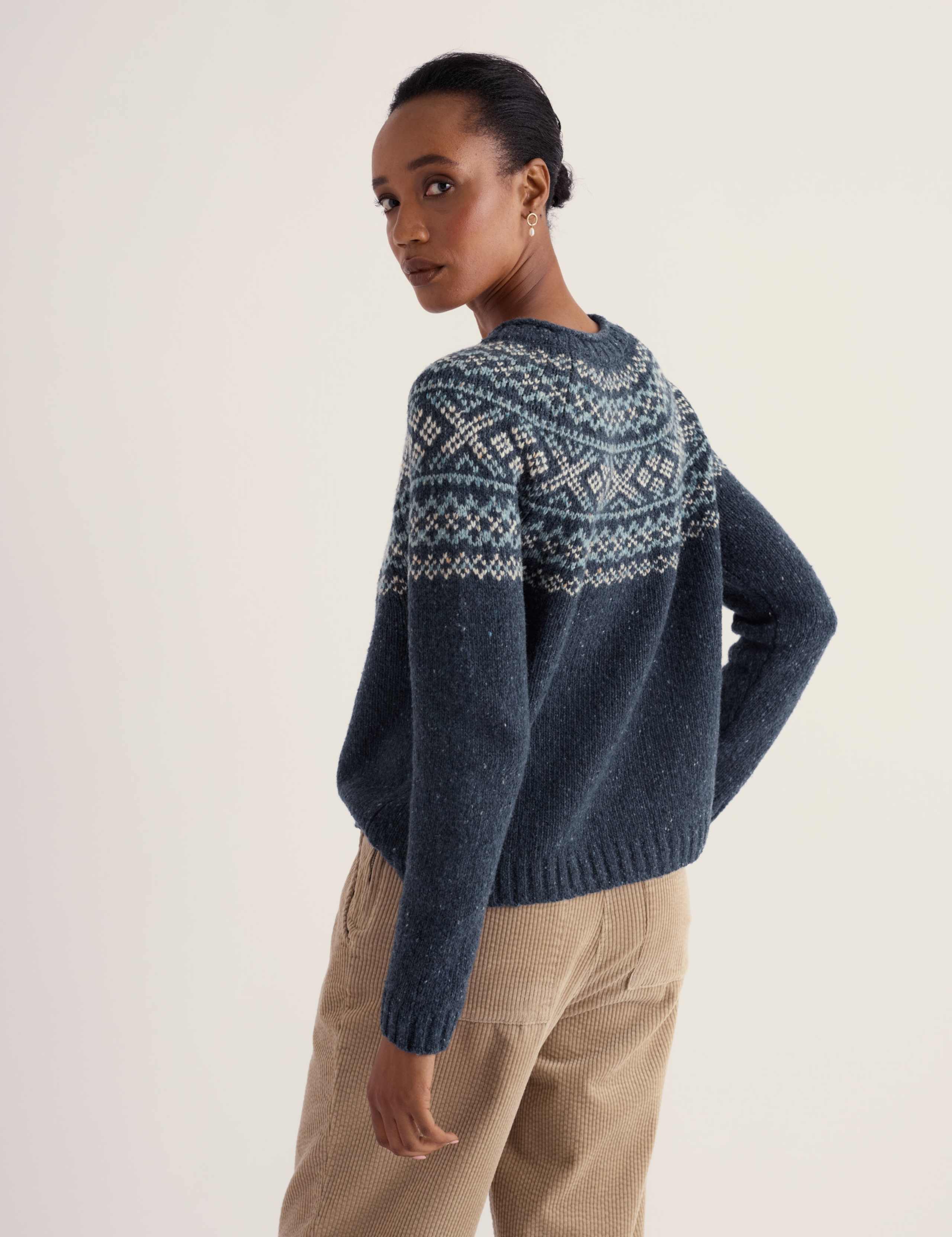 Merino Wool Rich Fairisle Crew Neck Relaxed Jumper 5 of 5