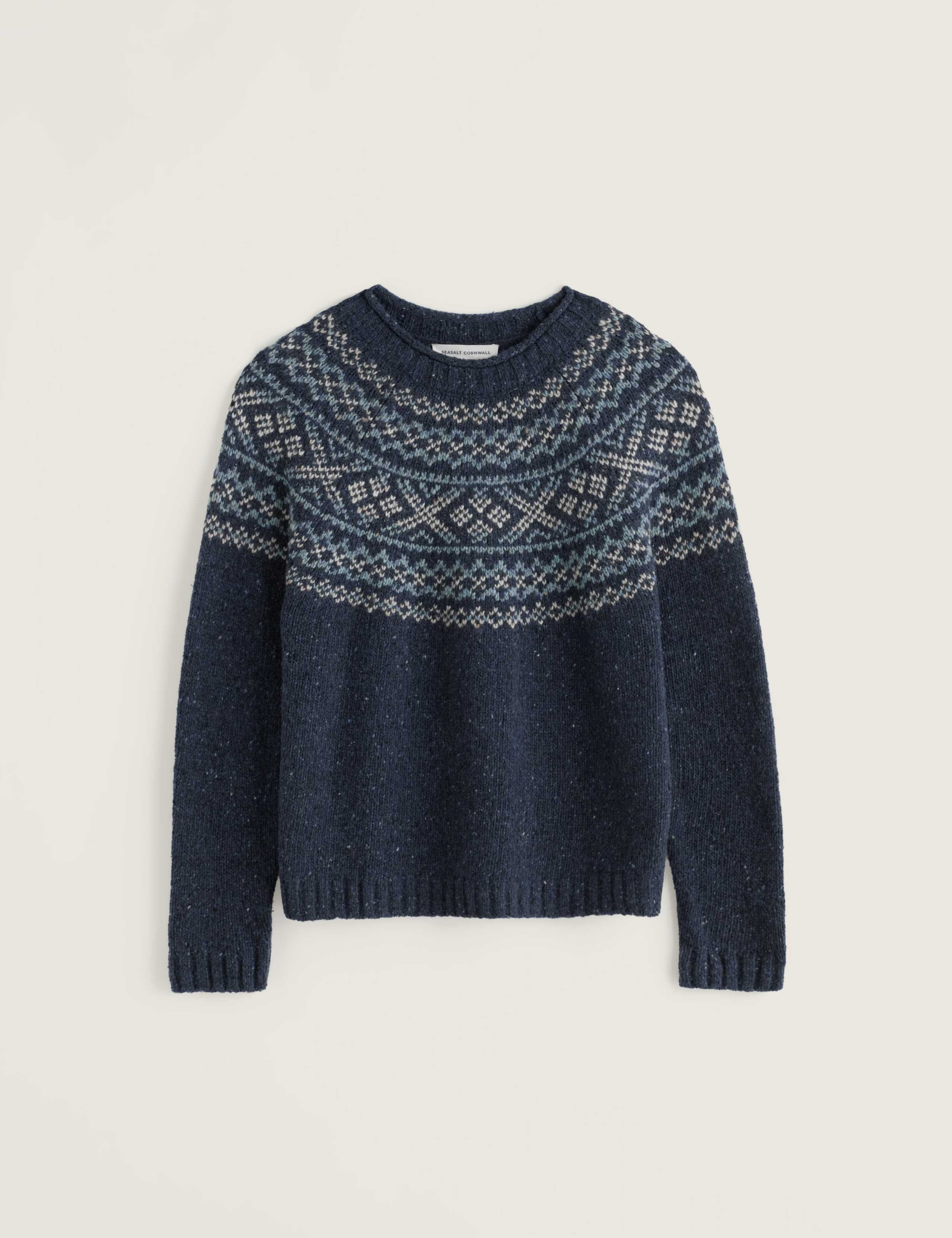 Merino Wool Rich Fairisle Crew Neck Relaxed Jumper 2 of 5