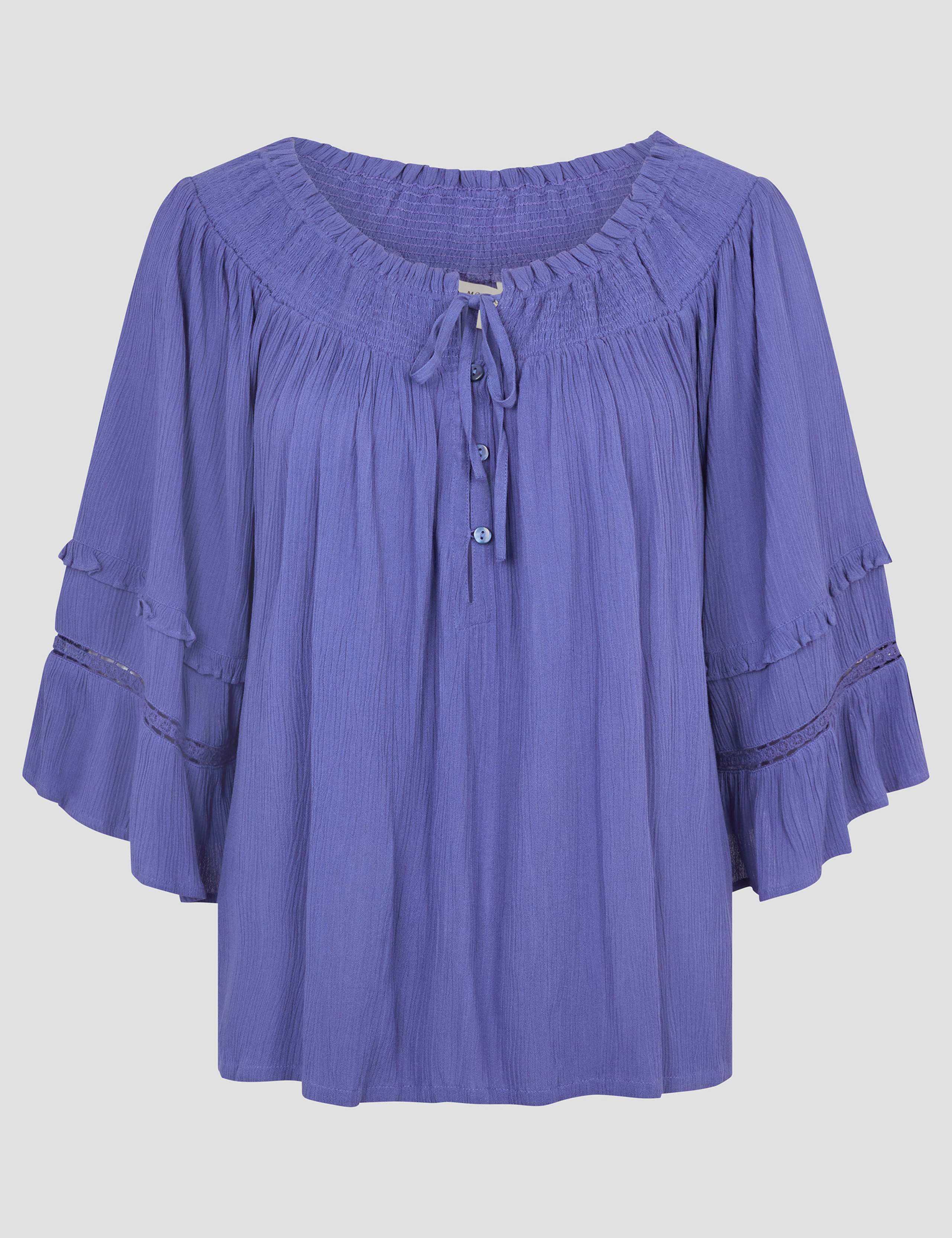 Smocked Detail Off The Shoulder Top 2 of 5