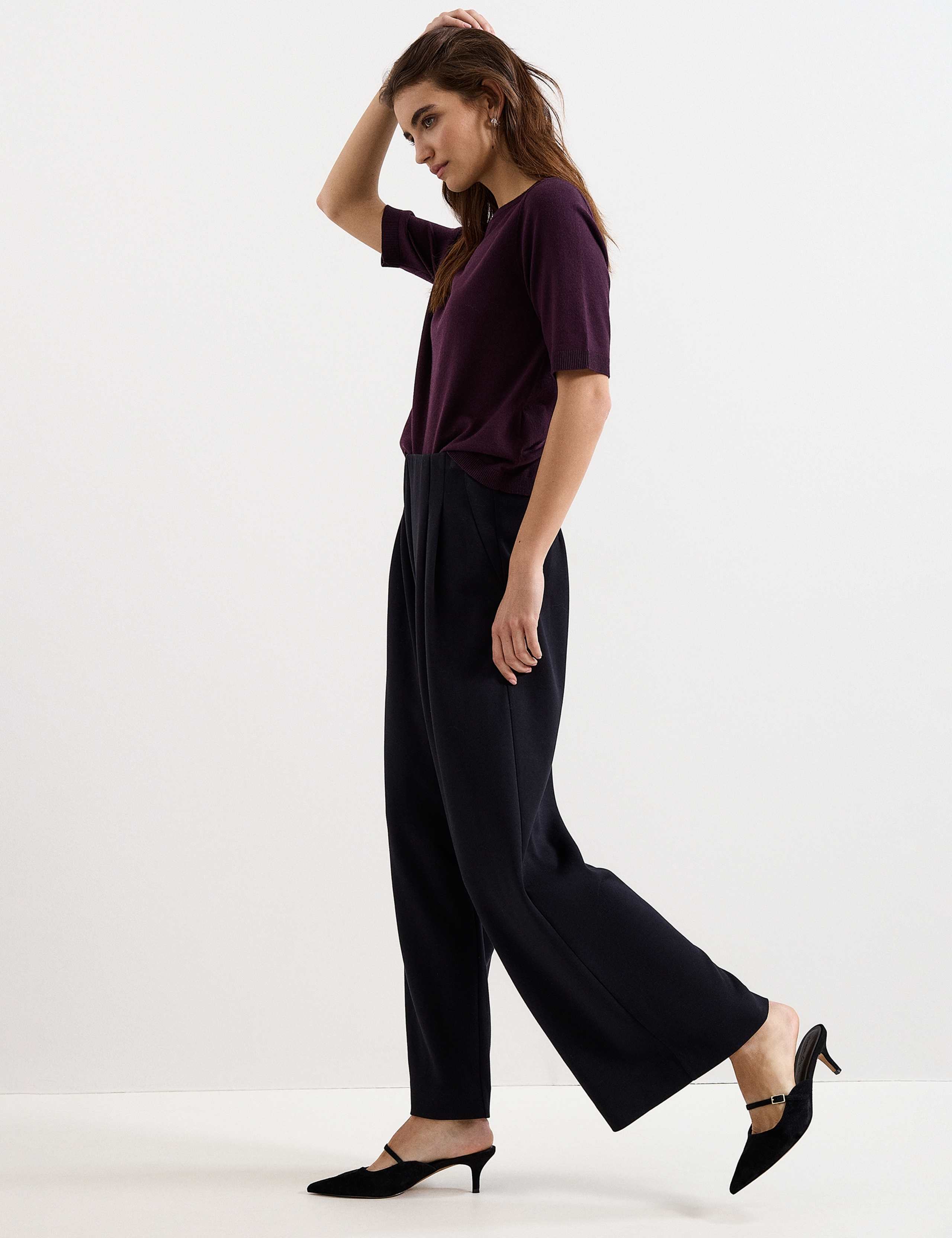 Ponte Wide Leg Trousers 4 of 6