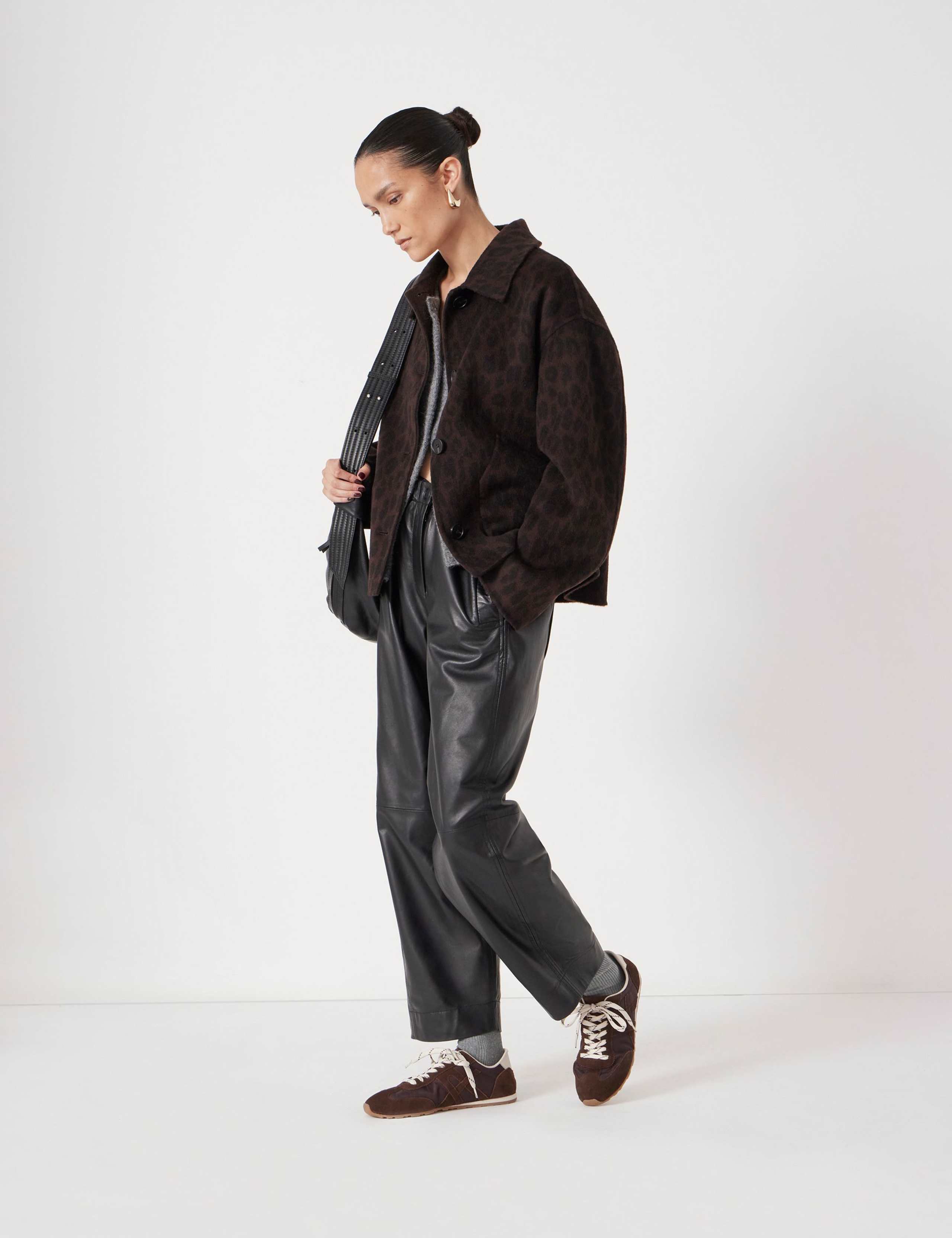 Pure Wool Leopard Print Double Faced Jacket 4 of 6