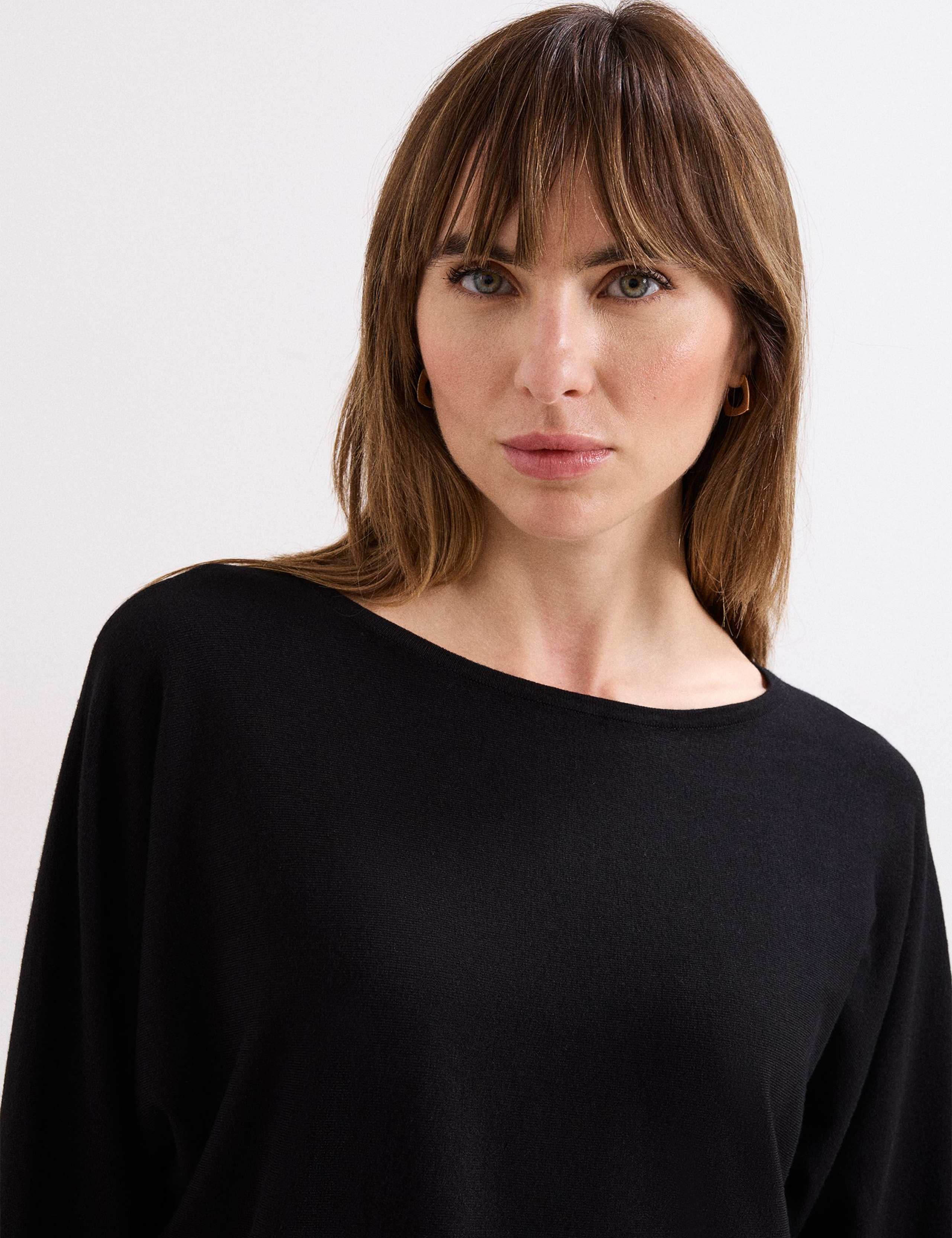 Textured Slash Neck Longline Jumper 6 of 7