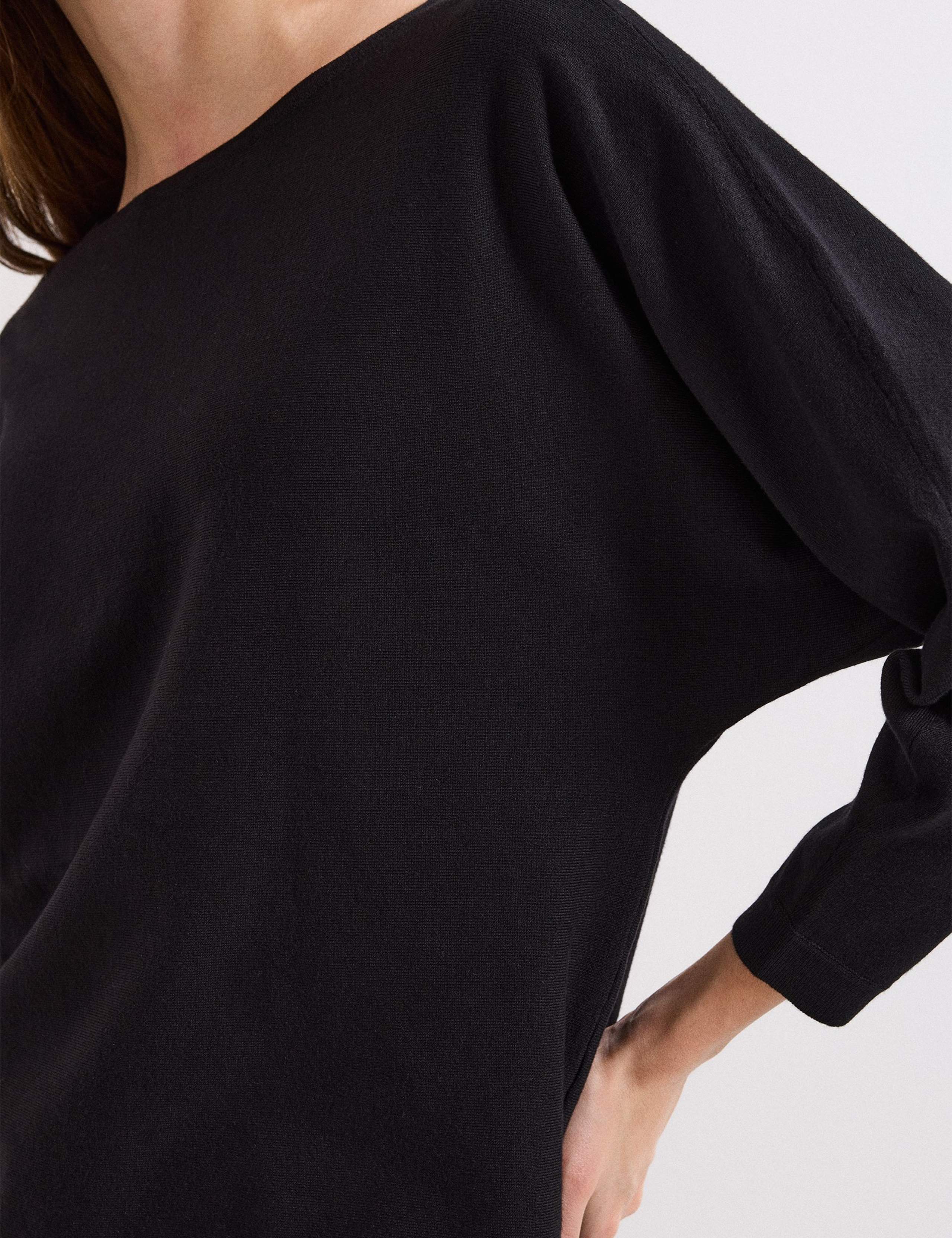 Textured Slash Neck Longline Jumper 7 of 7