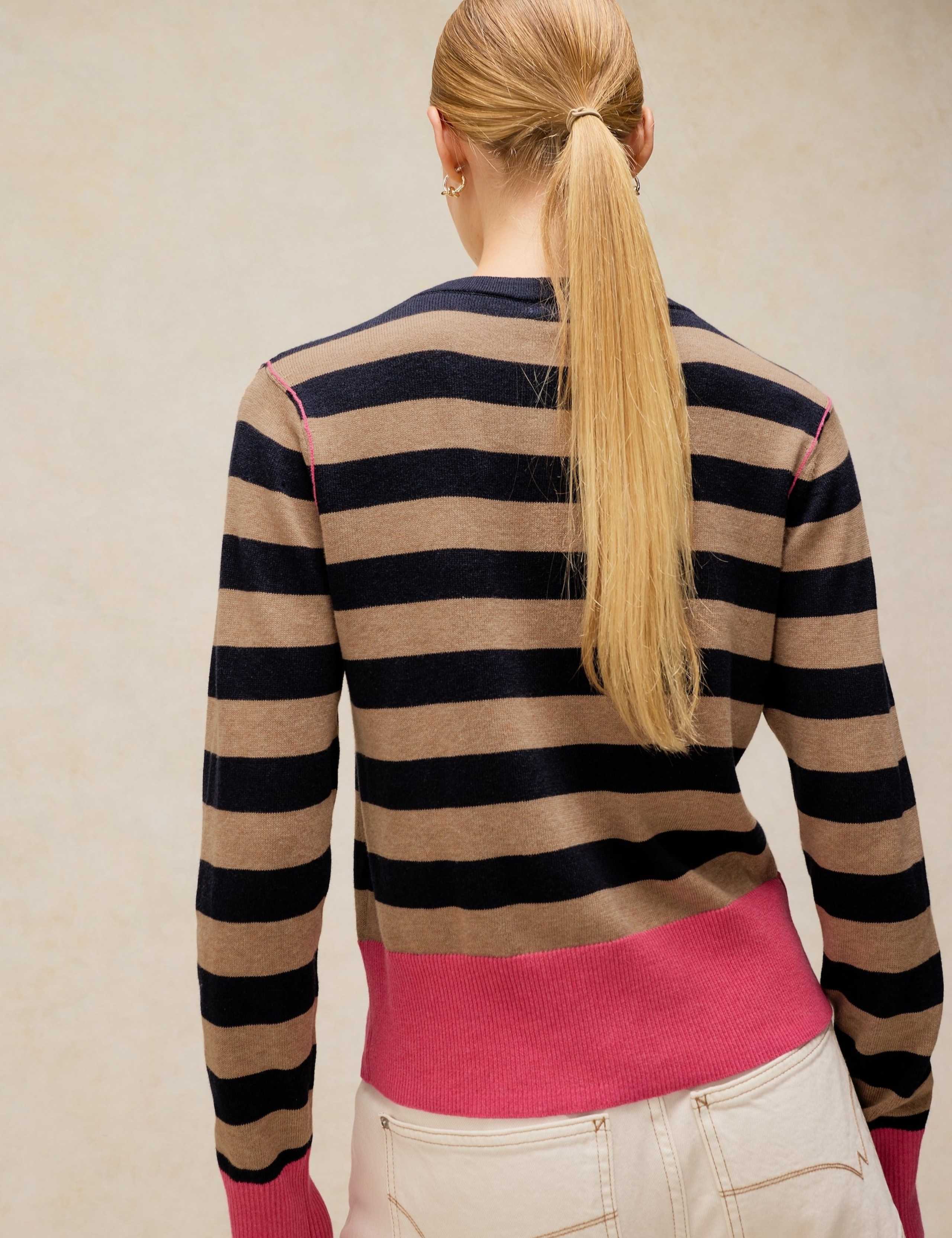 Pure Cotton Striped Cardigan 3 of 6