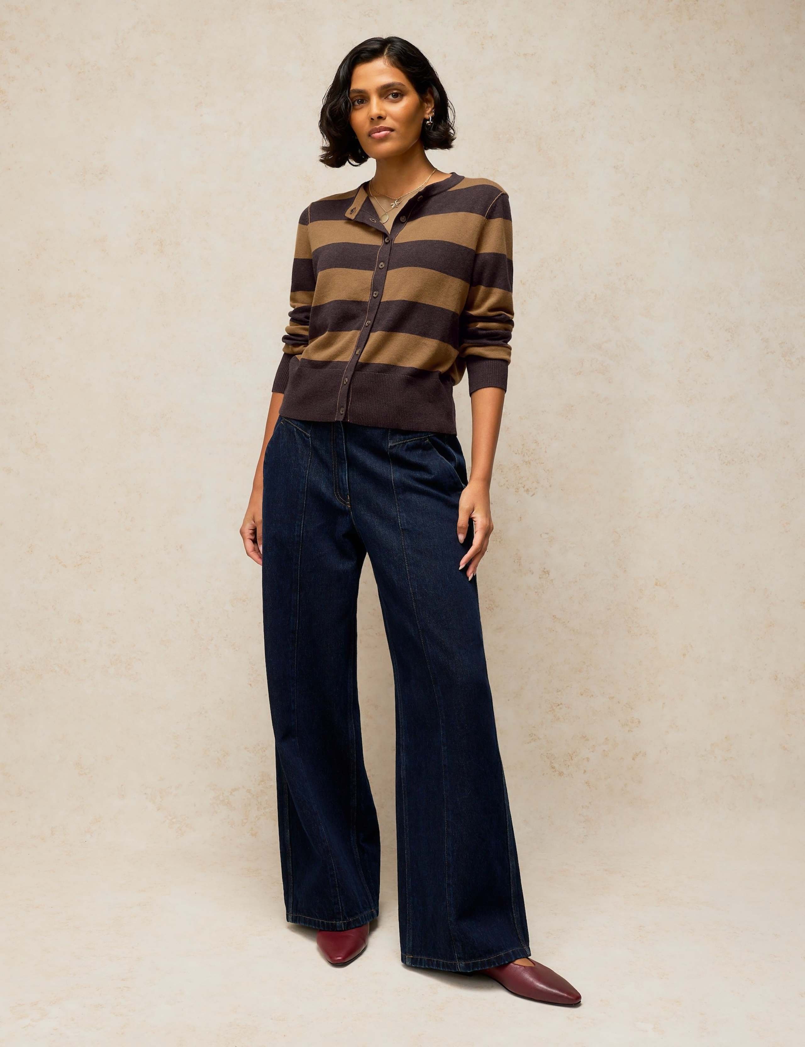 Pure Cotton Striped Cardigan 3 of 6