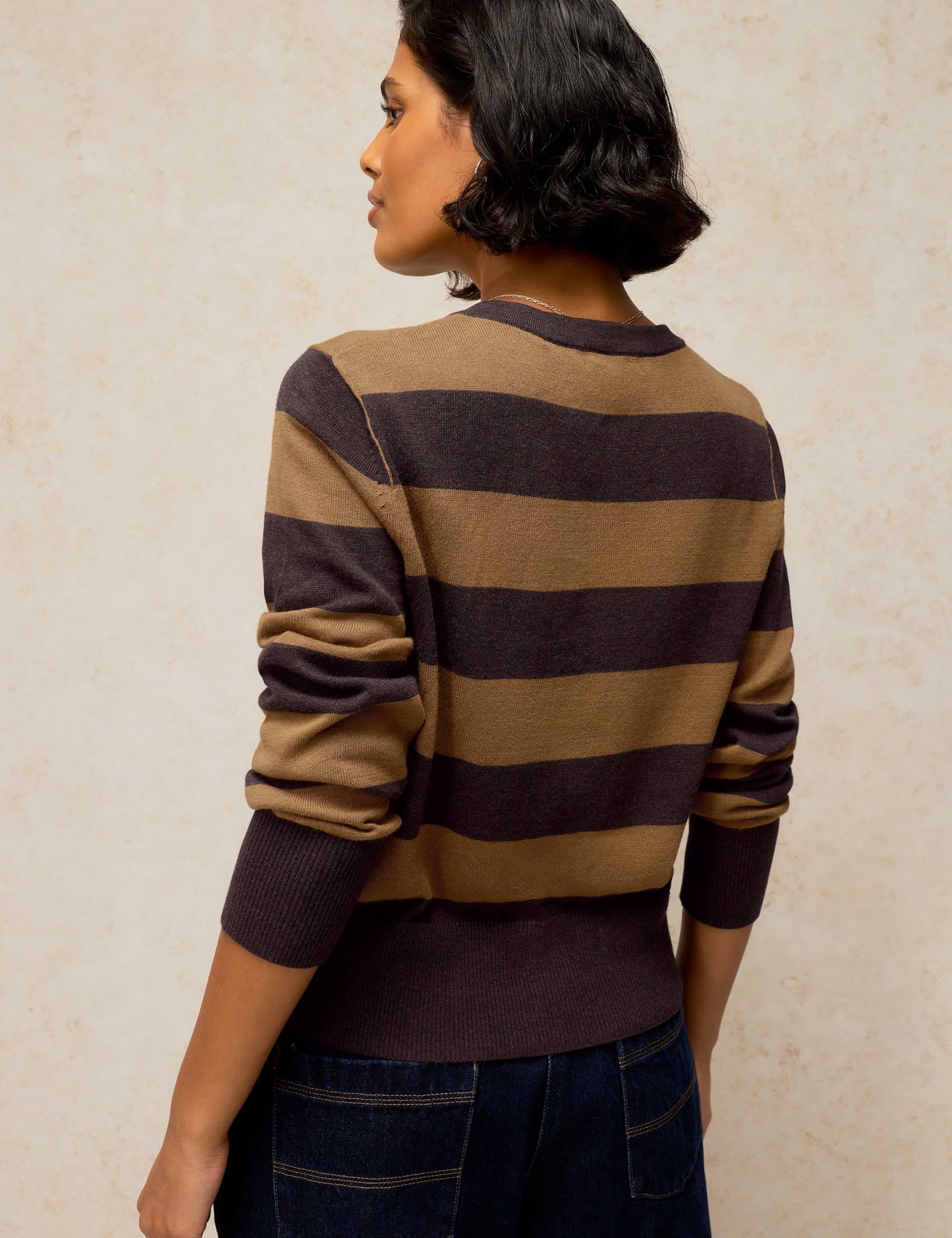 Pure Cotton Striped Cardigan 4 of 6