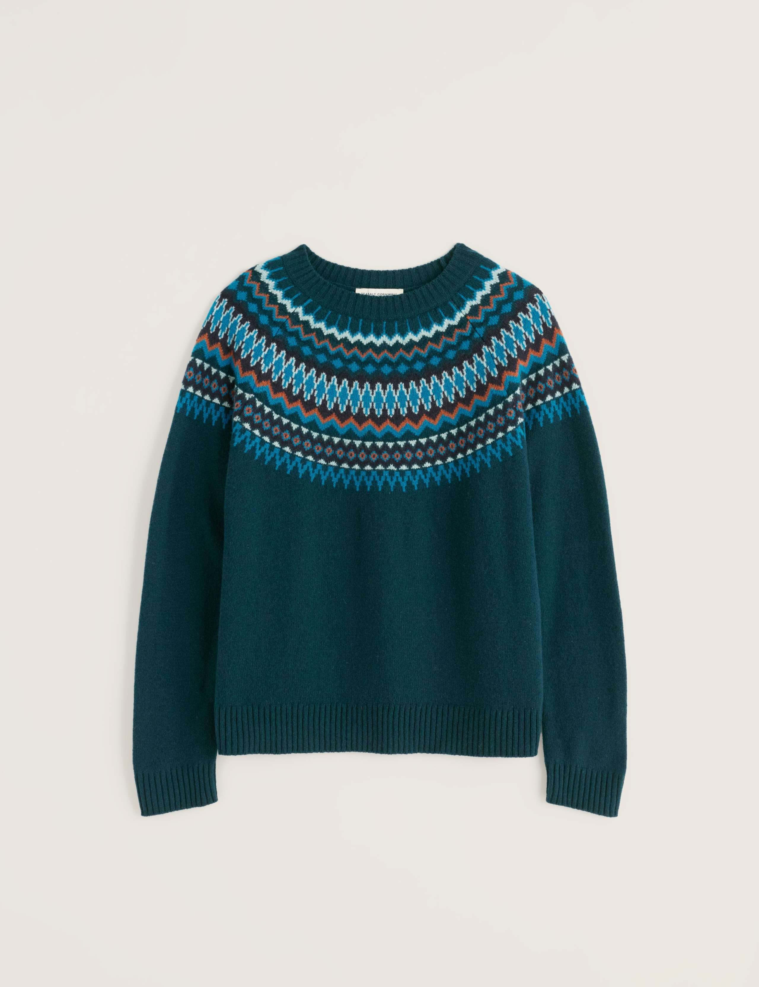 Merino Wool Rich Fairisle Crew Neck Jumper 2 of 5