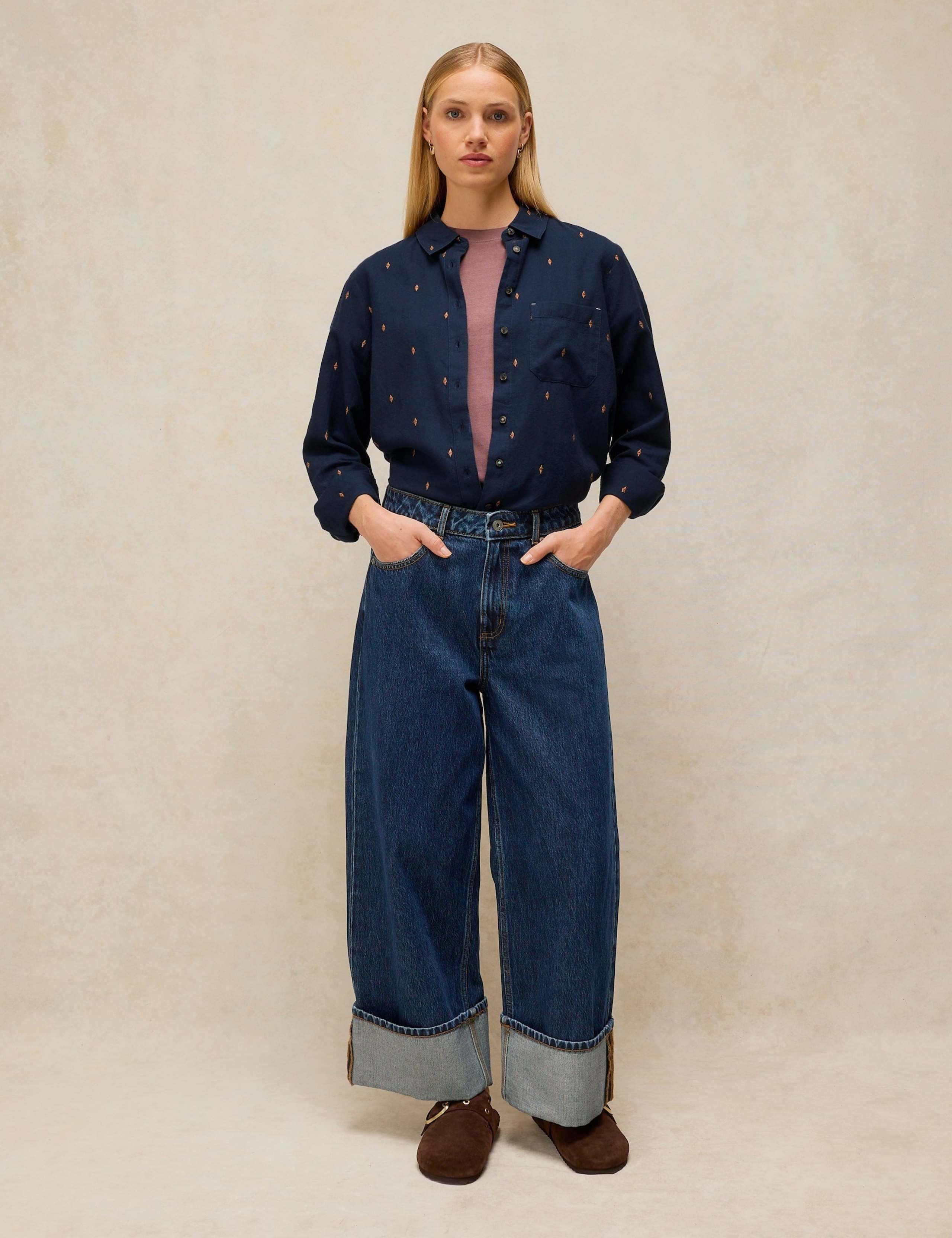 Pure Cotton Embroidered Collared Shirt 4 of 6