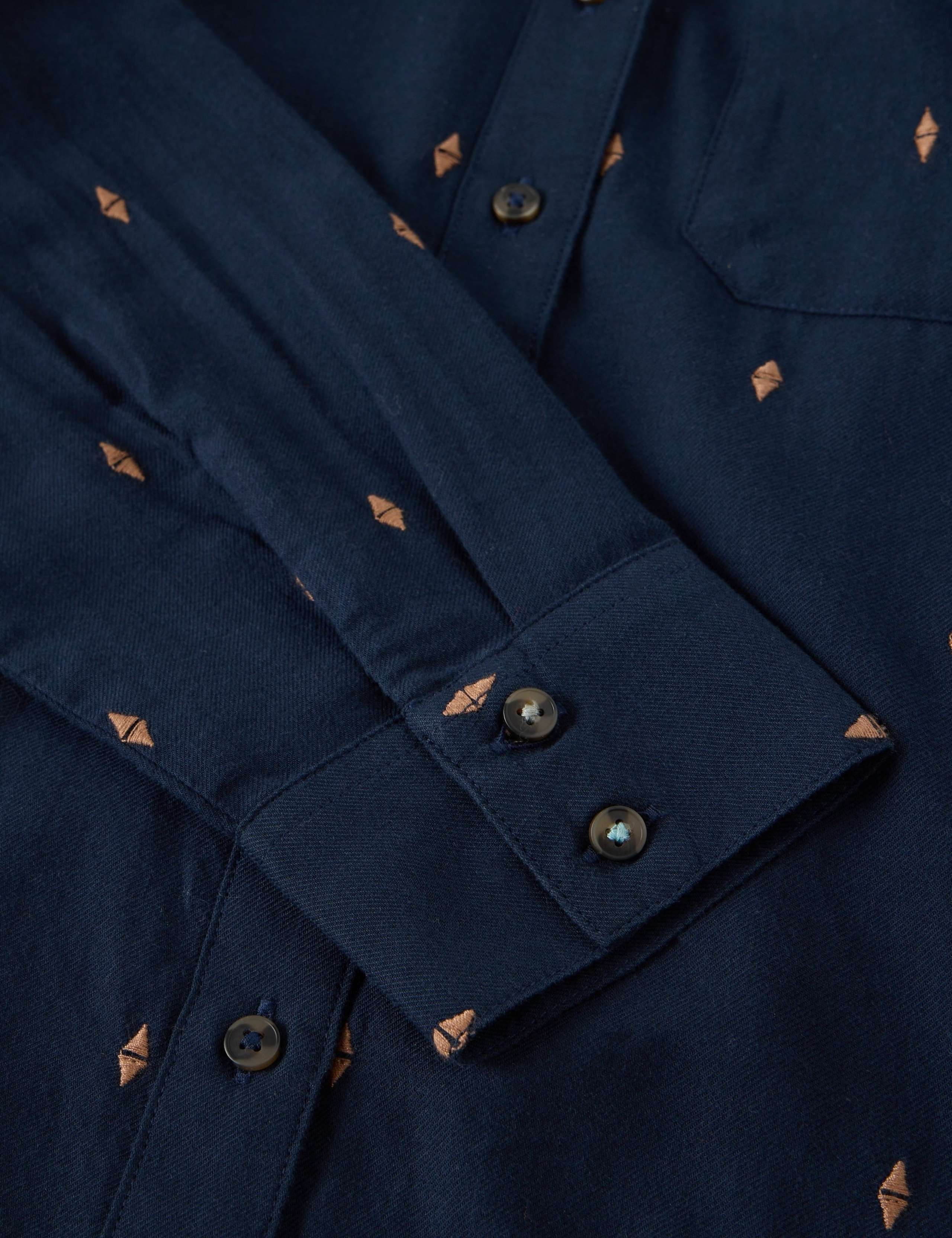 Pure Cotton Embroidered Collared Shirt 6 of 6