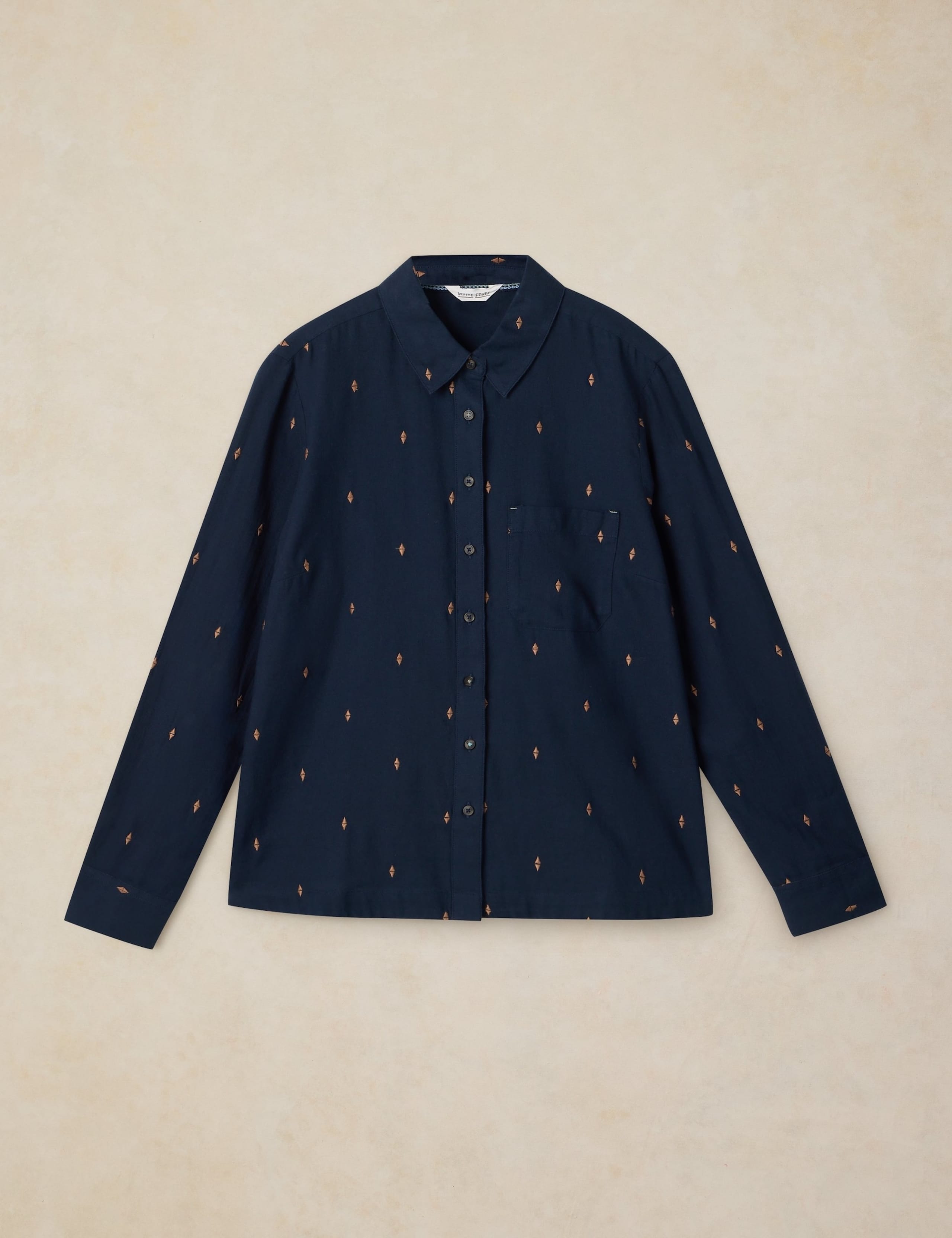 Pure Cotton Embroidered Collared Shirt 2 of 6