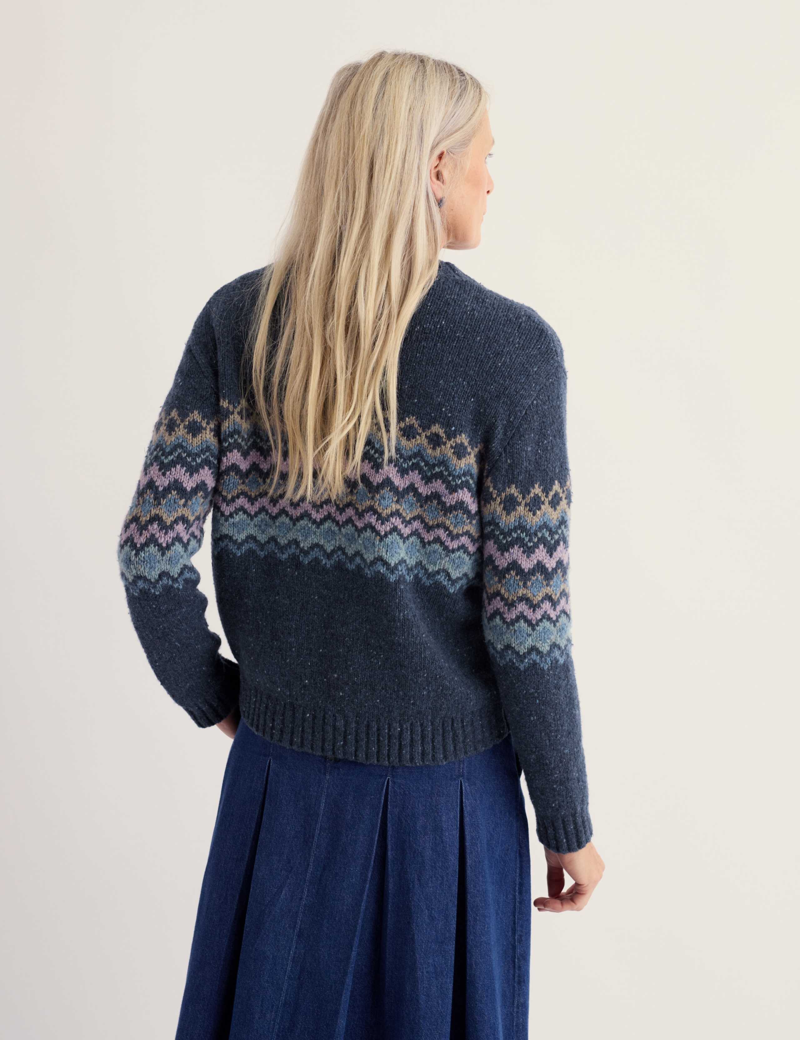 Merino Wool Rich Fairisle Crew Neck Relaxed Jumper 5 of 5