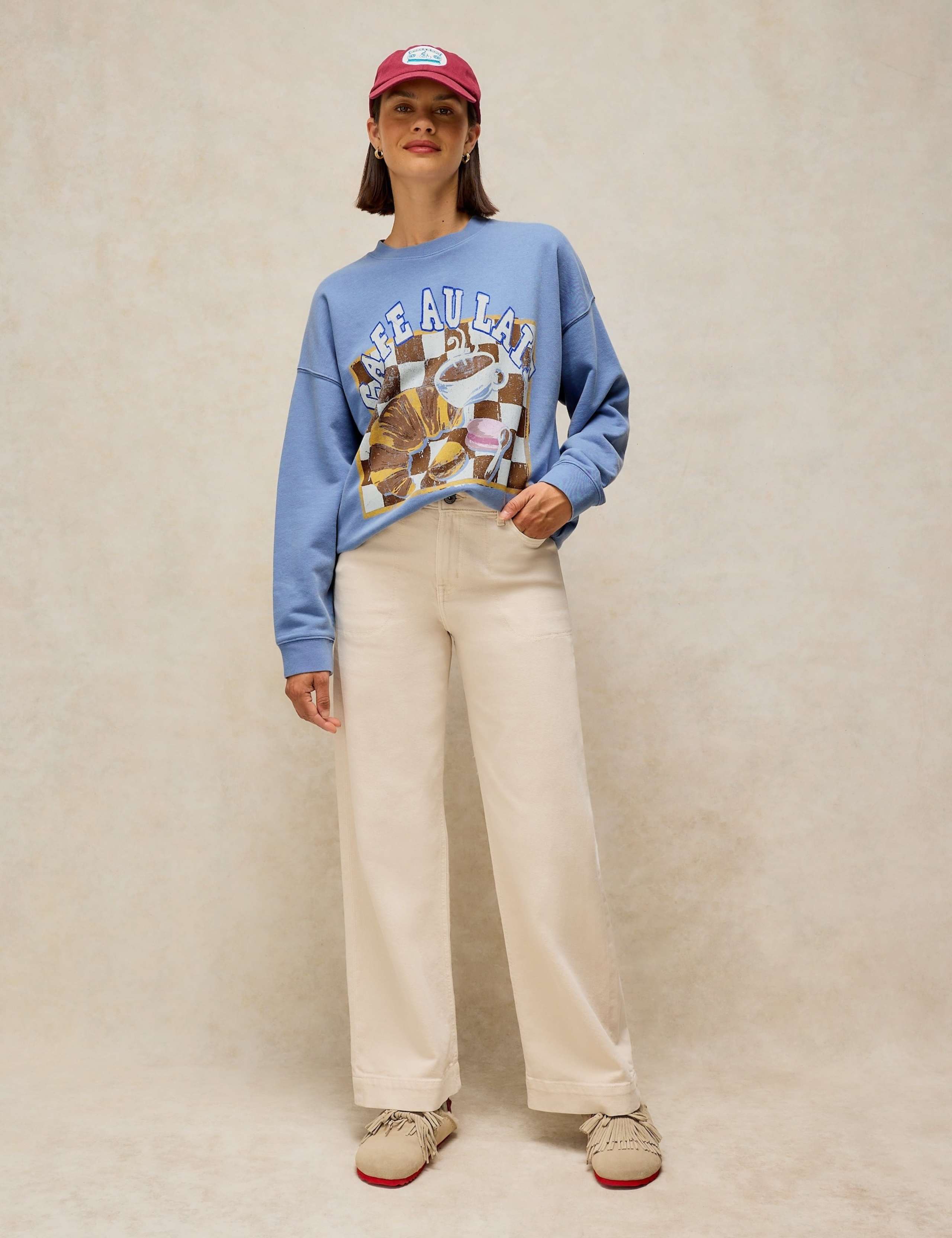 Cotton Rich Graphic Longline Sweatshirt 4 of 6