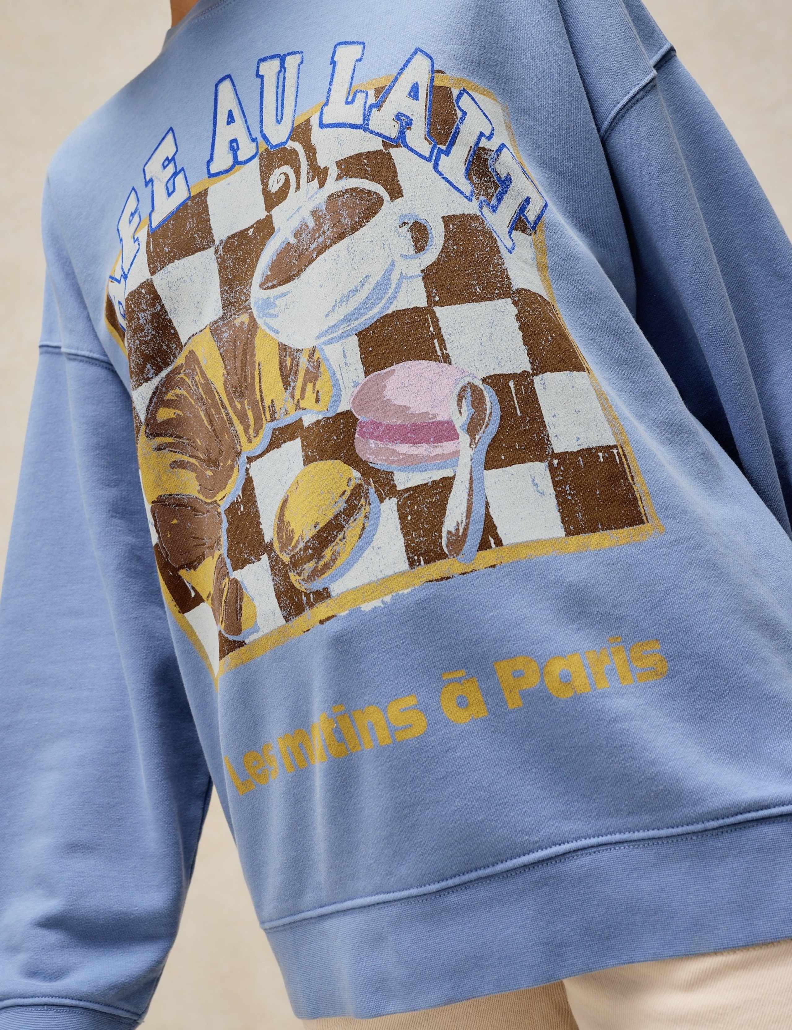 Cotton Rich Graphic Longline Sweatshirt 5 of 6