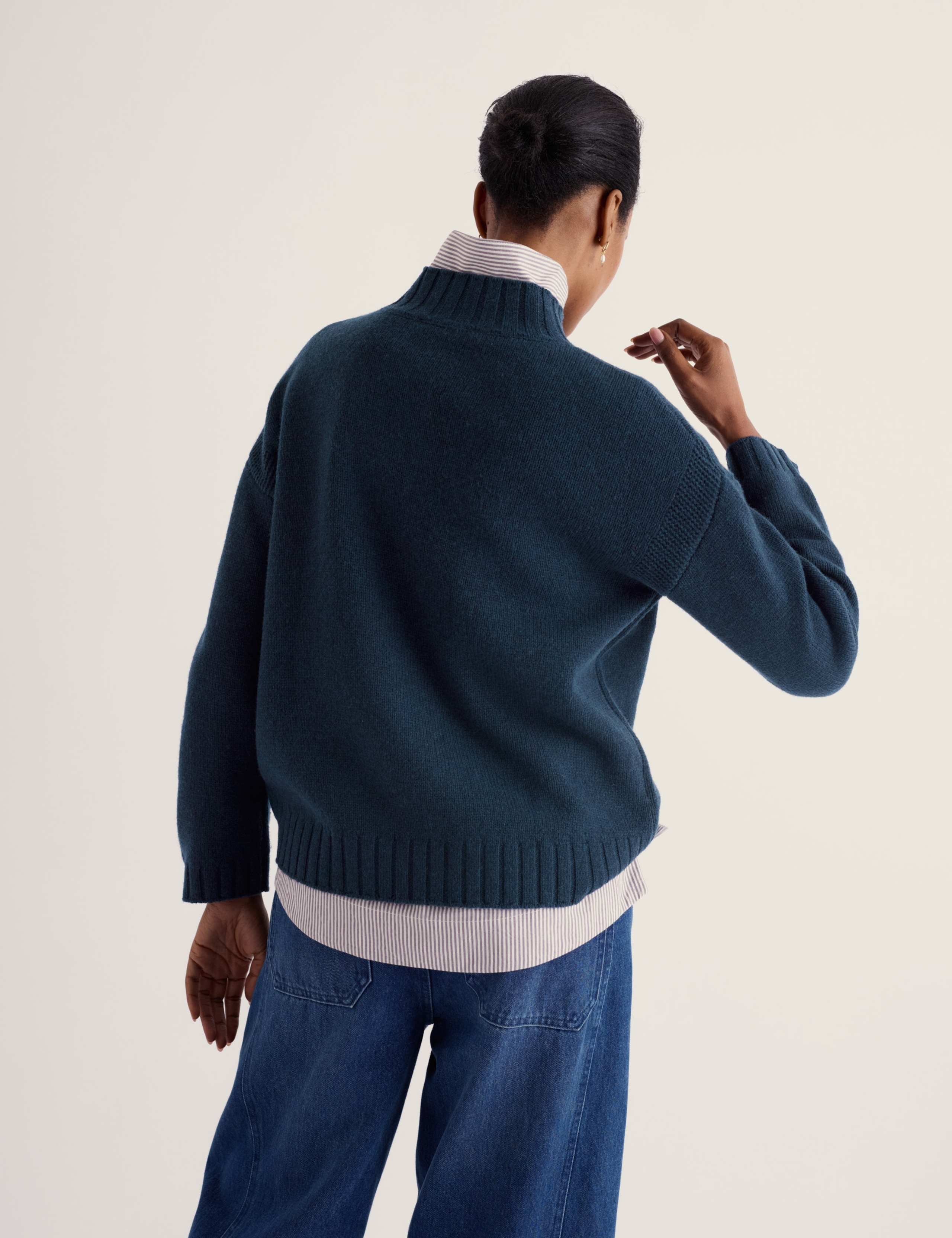 Wool Rich Roll Neck Oversized Jumper 4 of 5