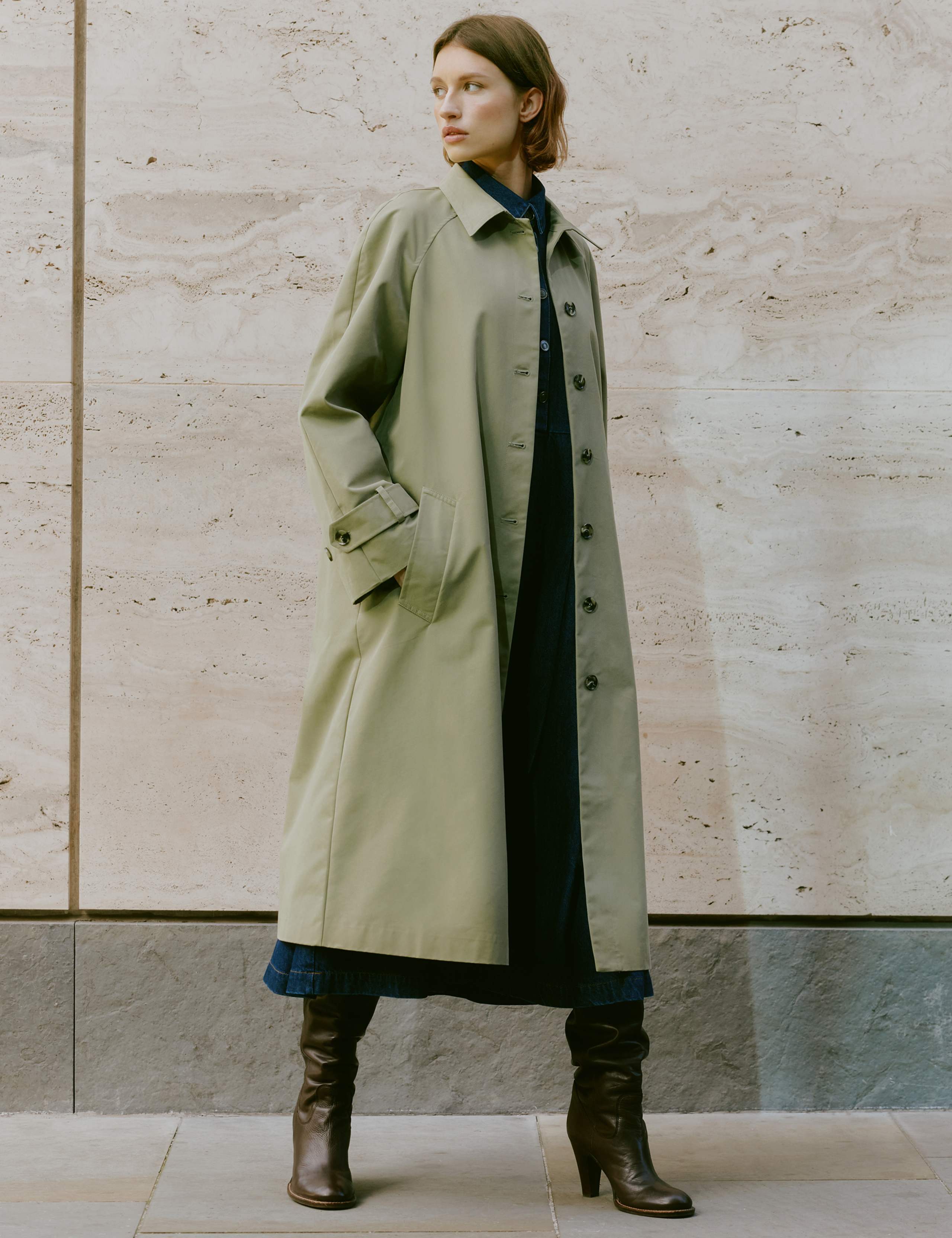 Cotton Rich Collared Longline Trench Coat 5 of 8