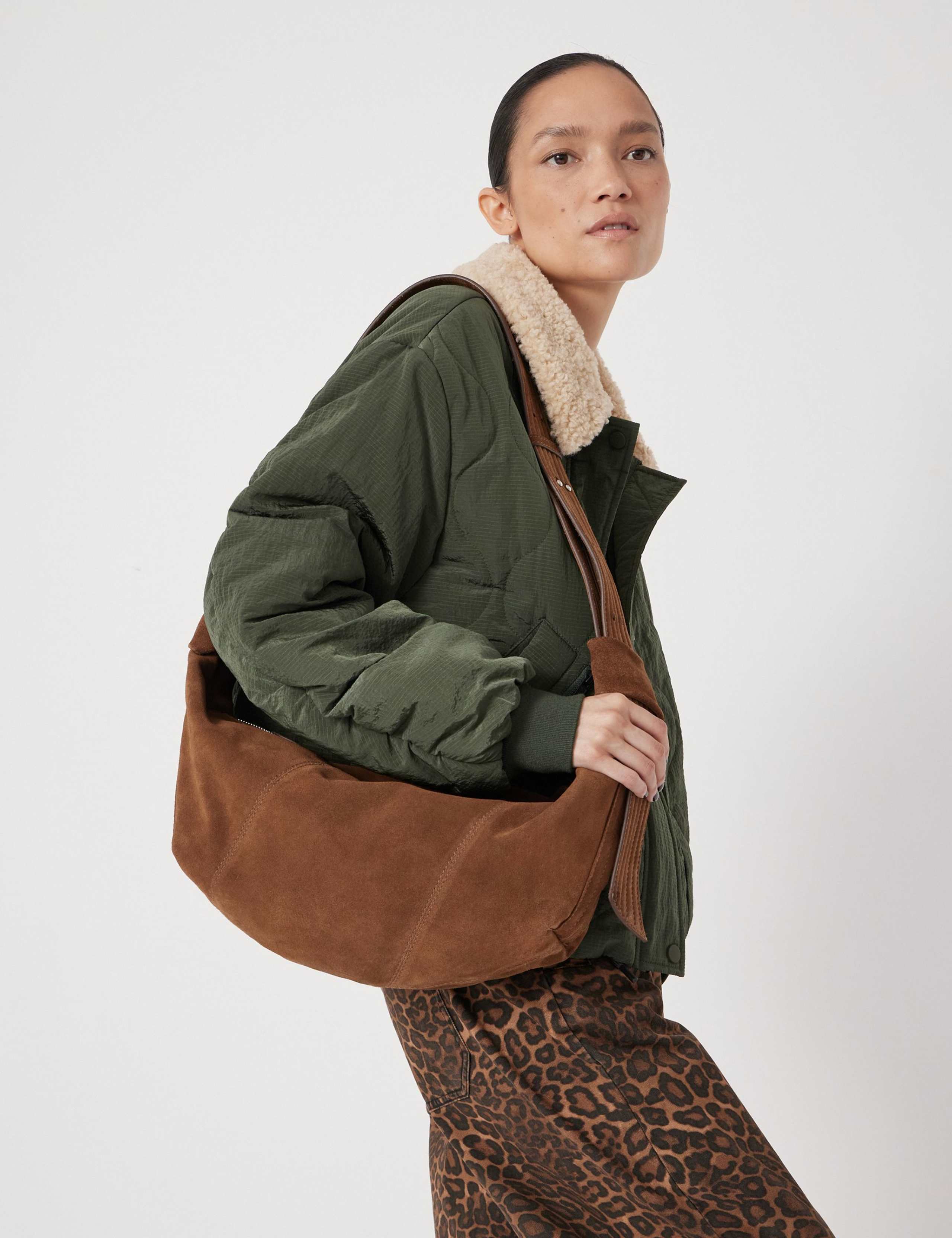 Suede Oversized Shoulder Bag 3 of 5