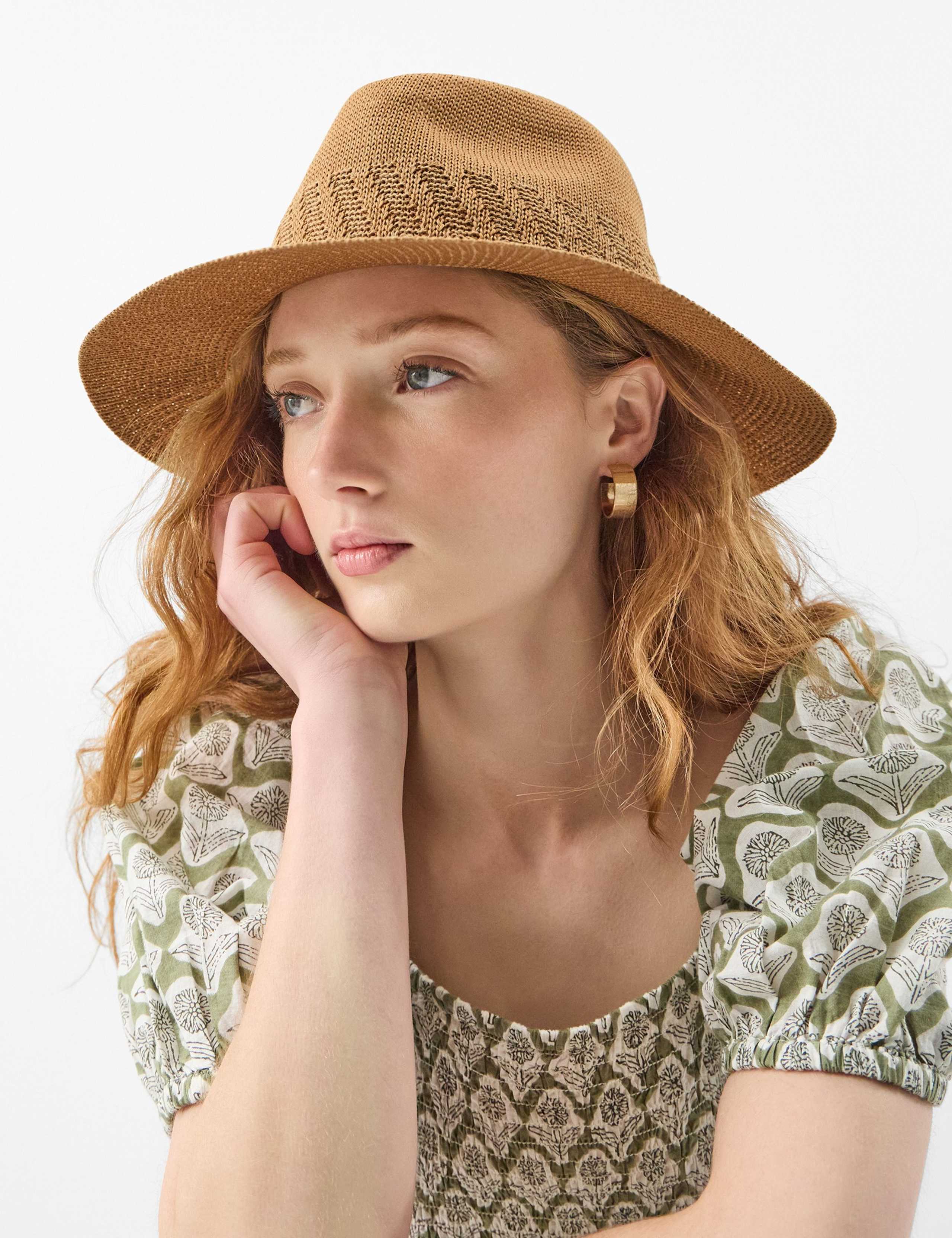 Woven Fedora Hat 1 of 4