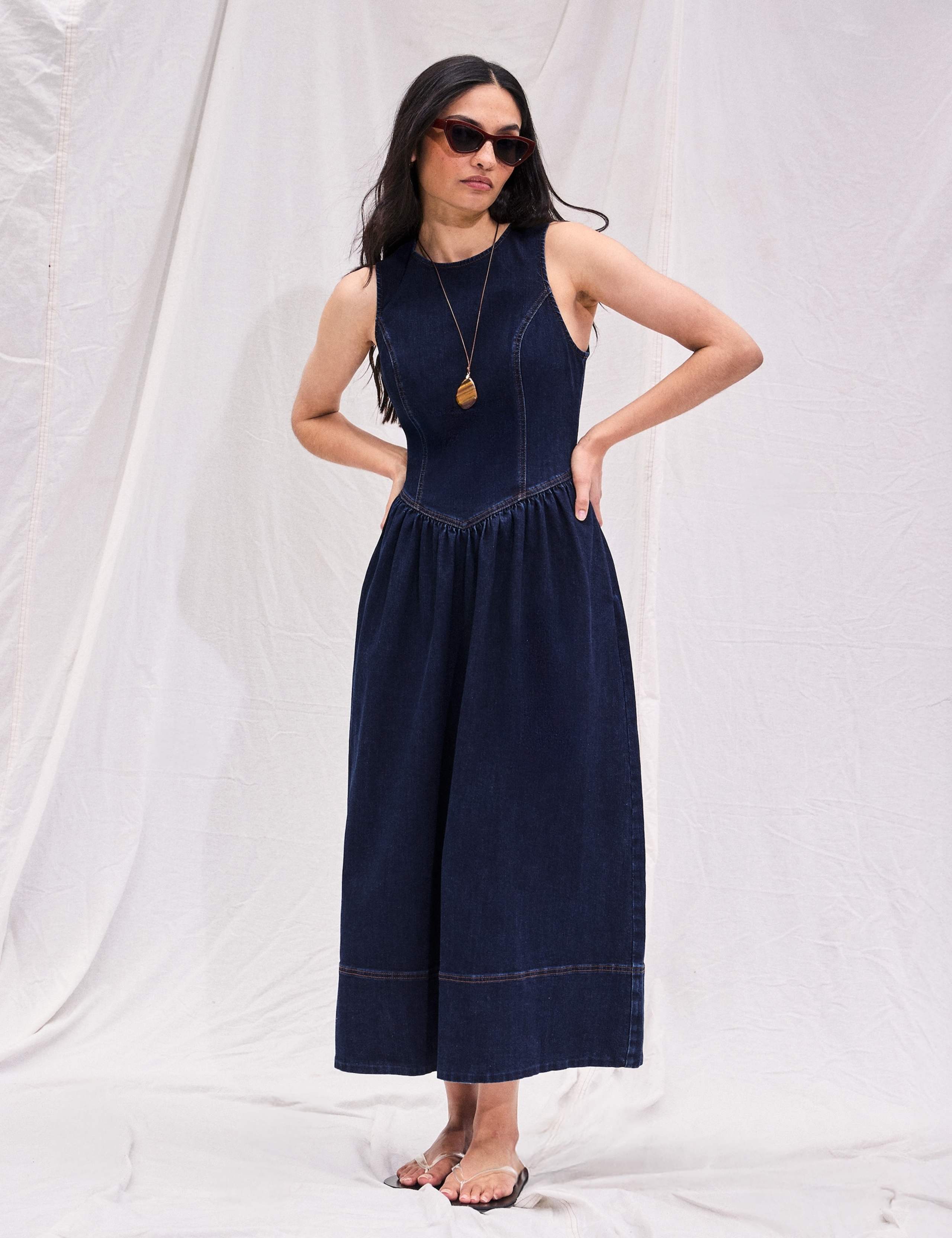 Cotton Rich Midi Waisted Dress 2 of 5