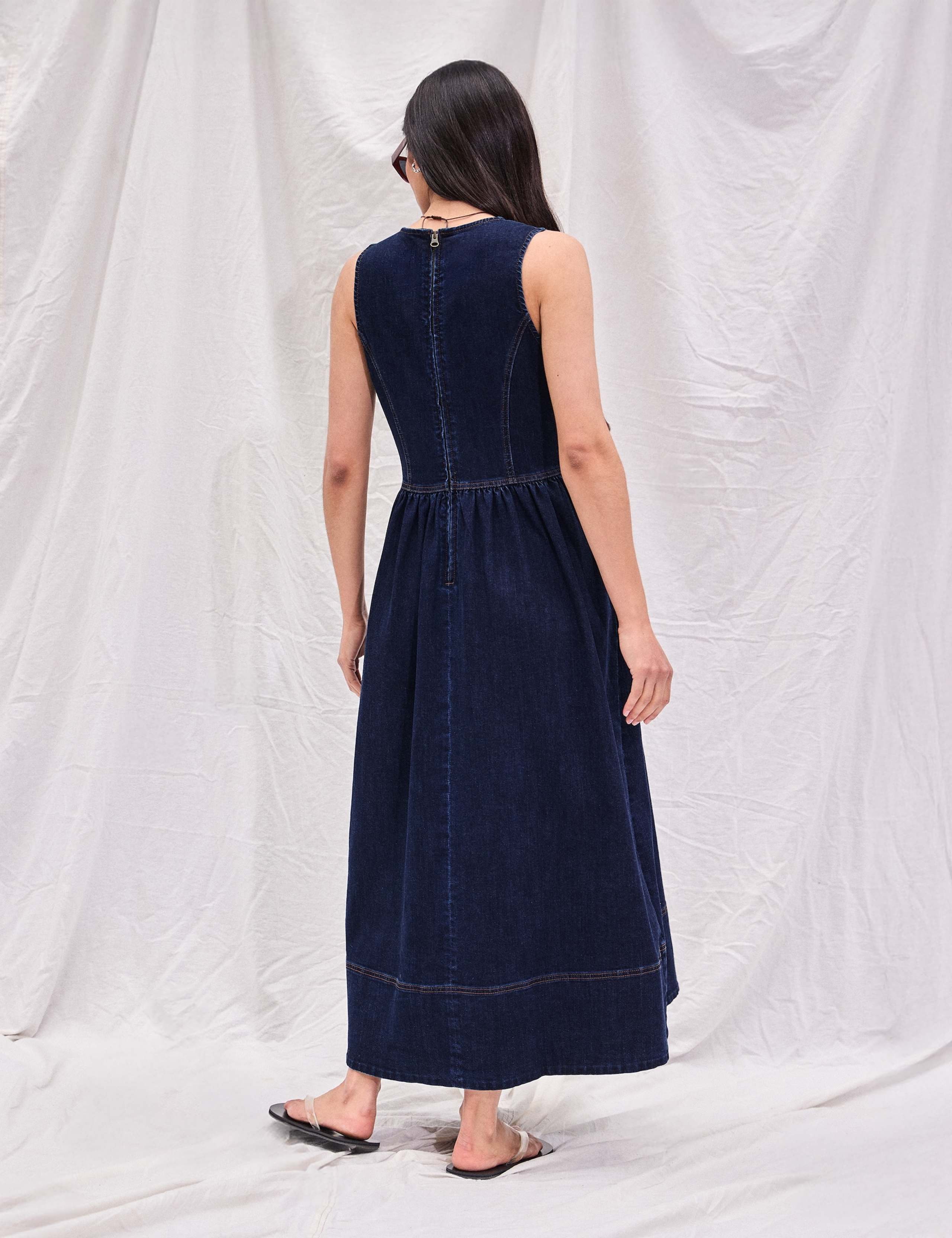 Cotton Rich Midi Waisted Dress 4 of 5