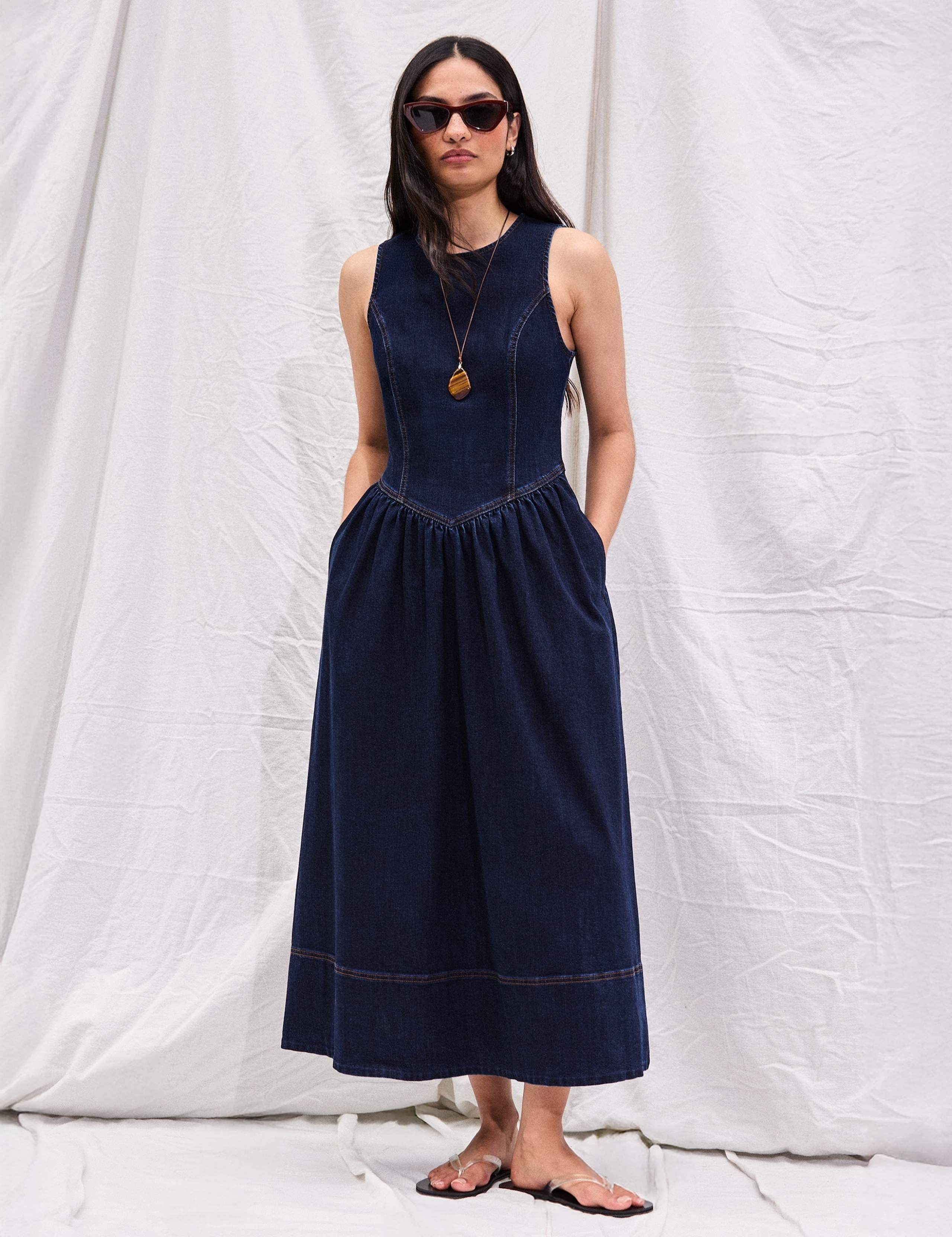 Cotton Rich Midi Waisted Dress 5 of 5