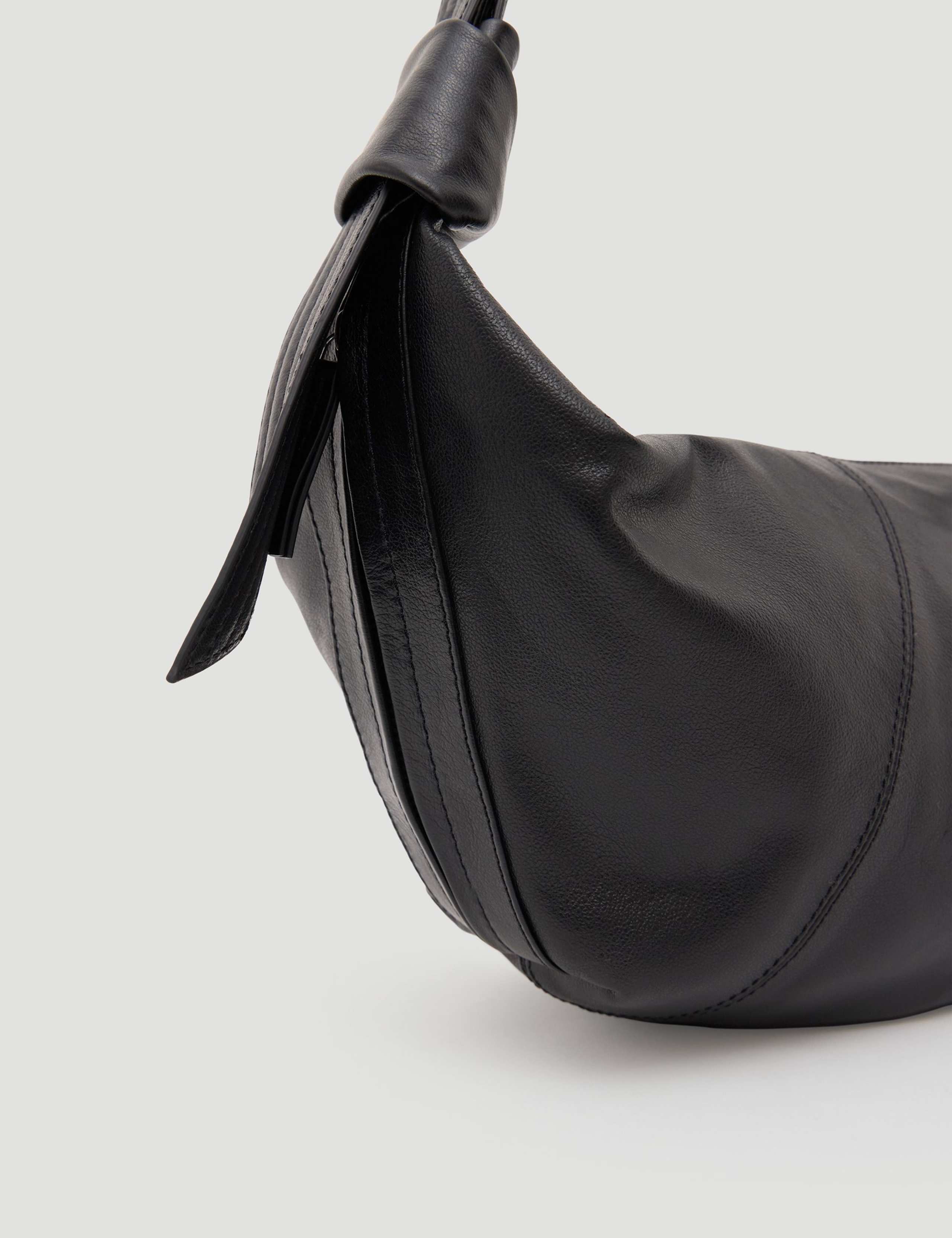 Oversized Leather Crescent Shoulder Bag 6 of 6