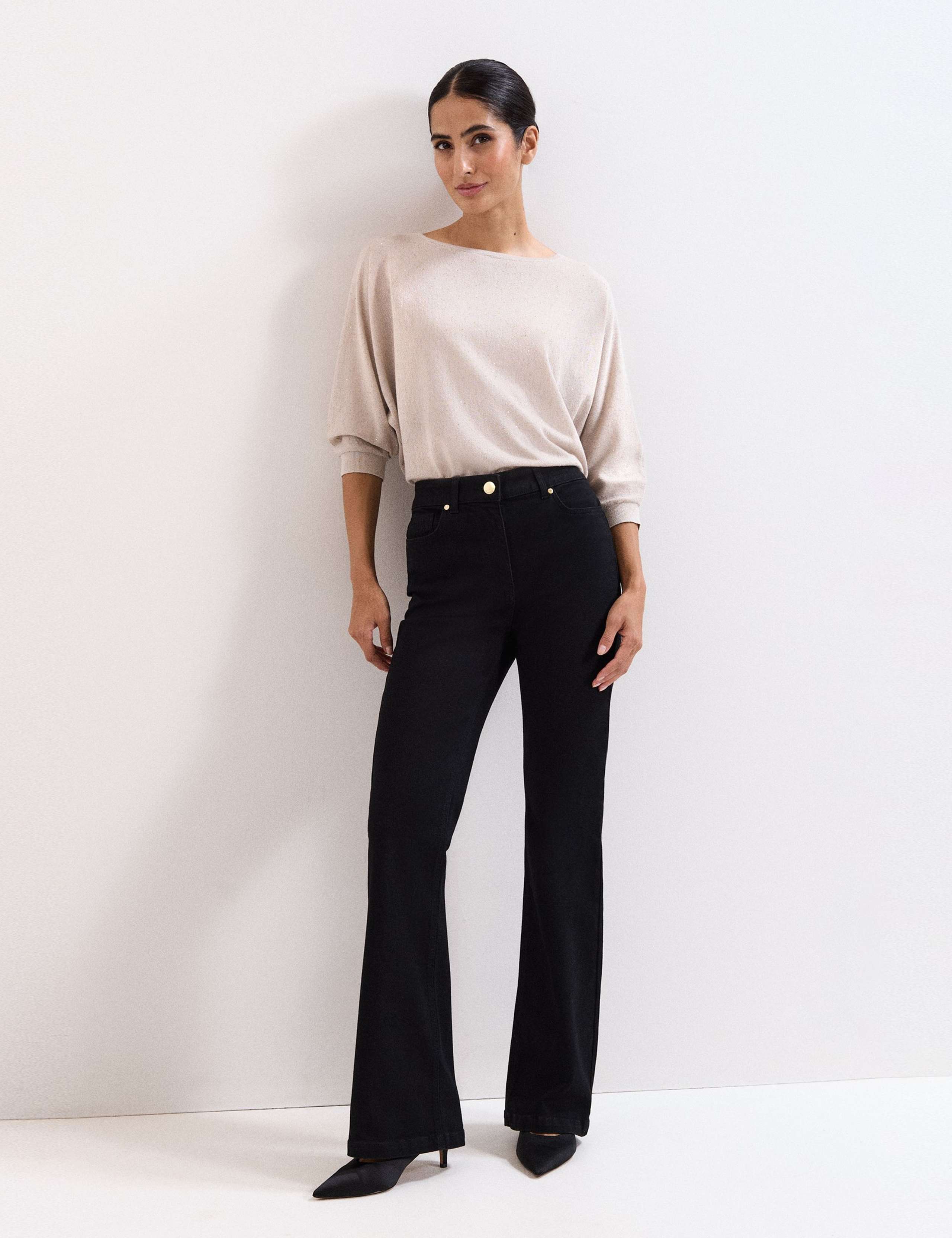 Sequin Slash Neck Batwing Sleeve Jumper 3 of 7